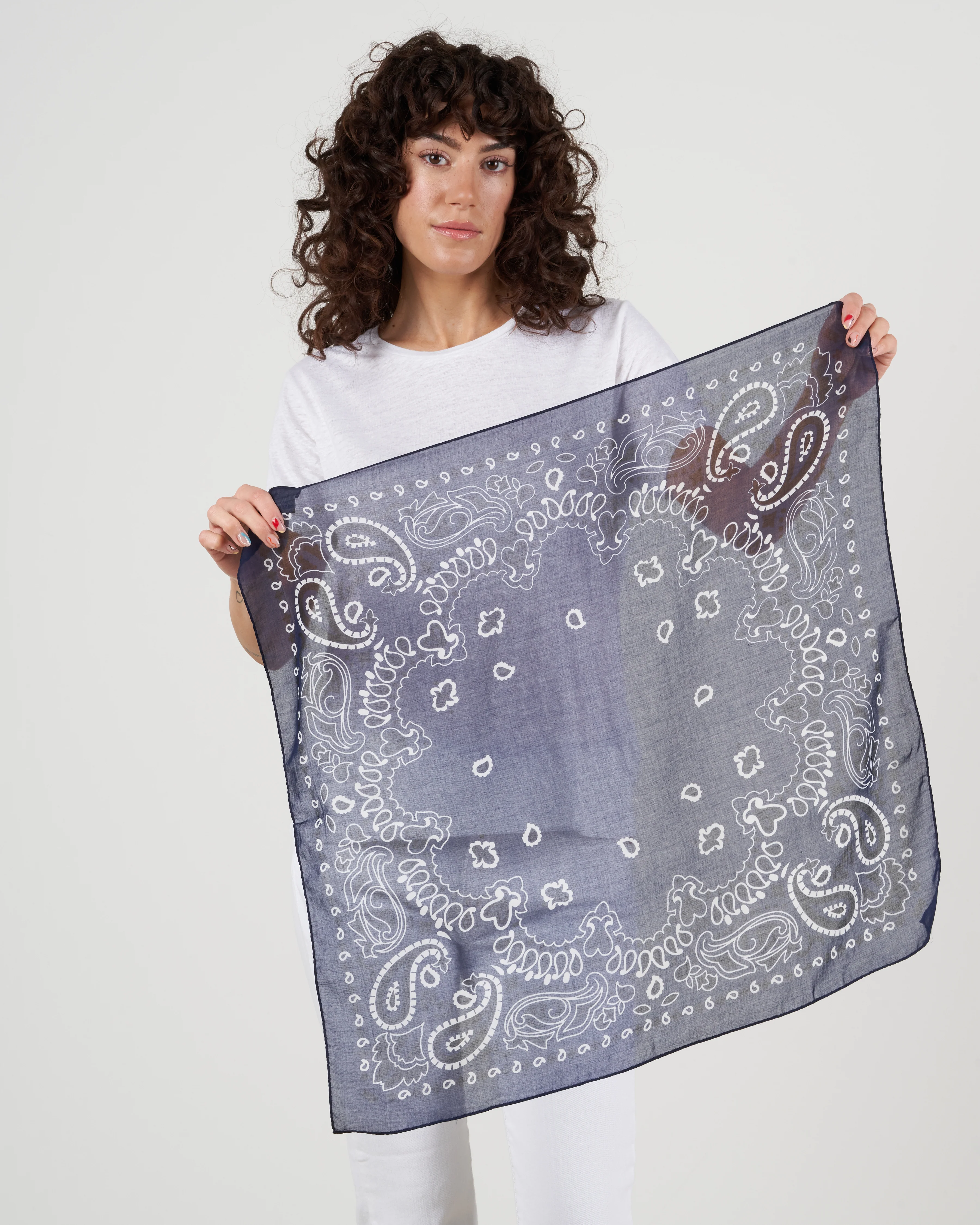 cot bandana scarf - navy - Image 2