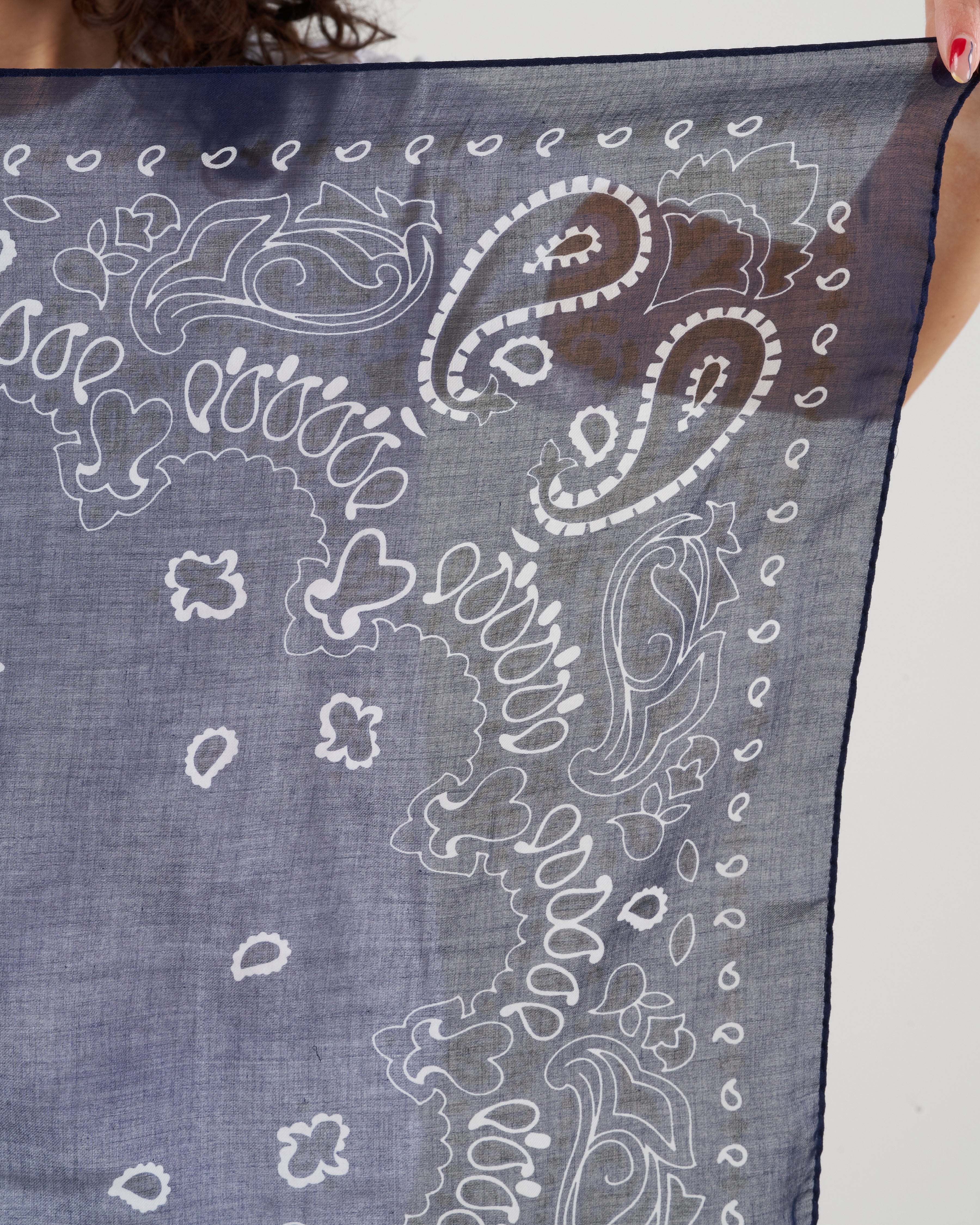 cot bandana scarf - navy - Image 8