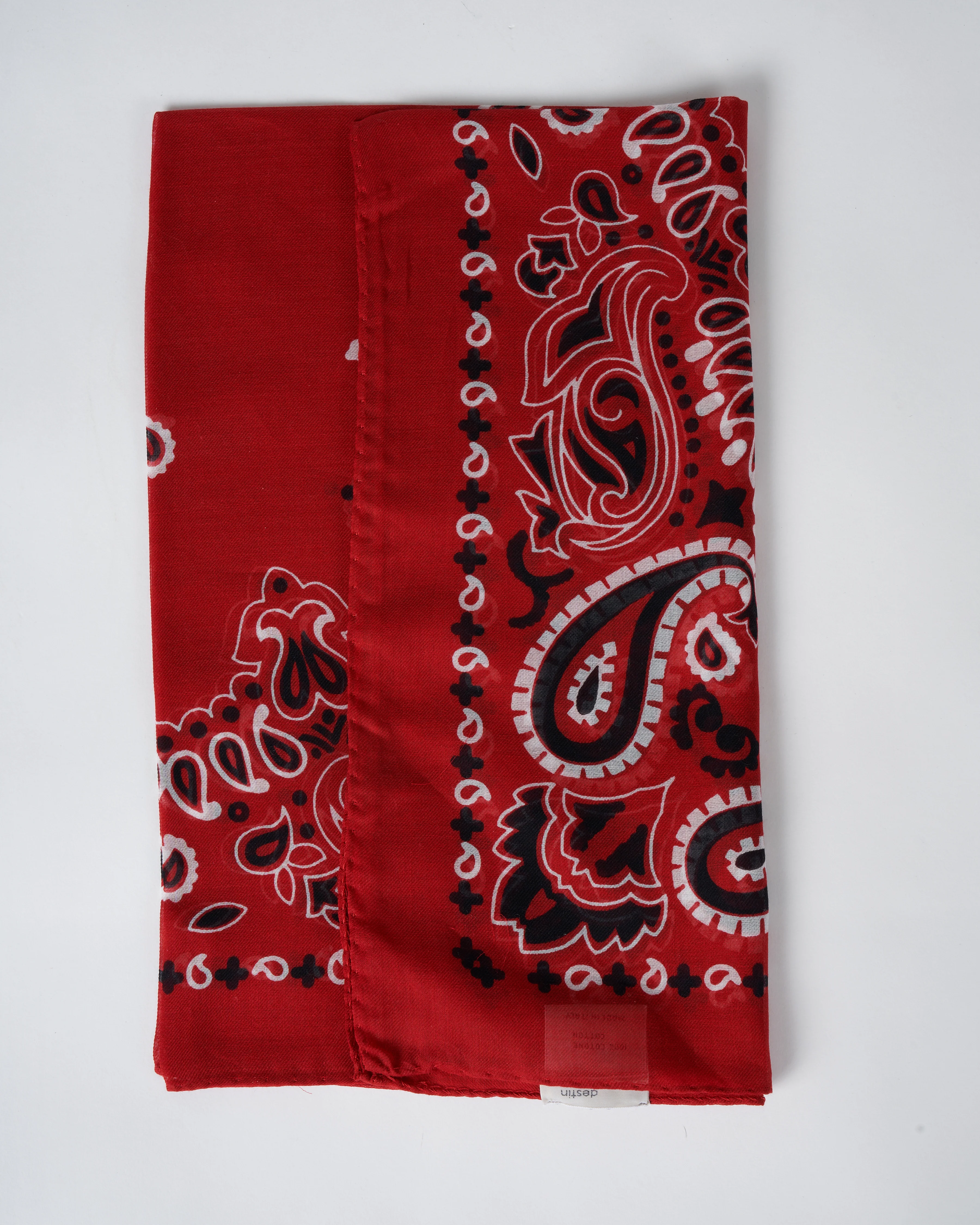 cot bandana scarf - red - Image 6