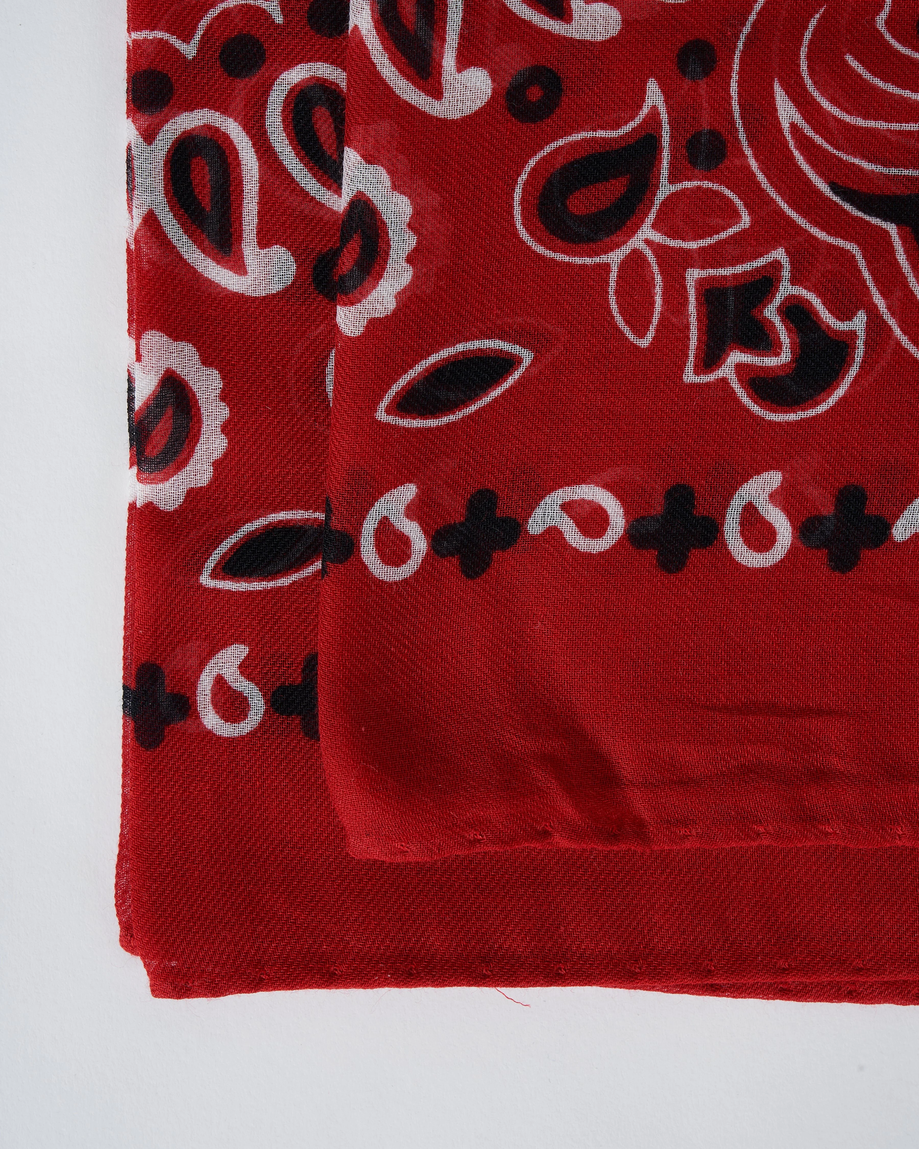 cot bandana scarf - red - Image 7