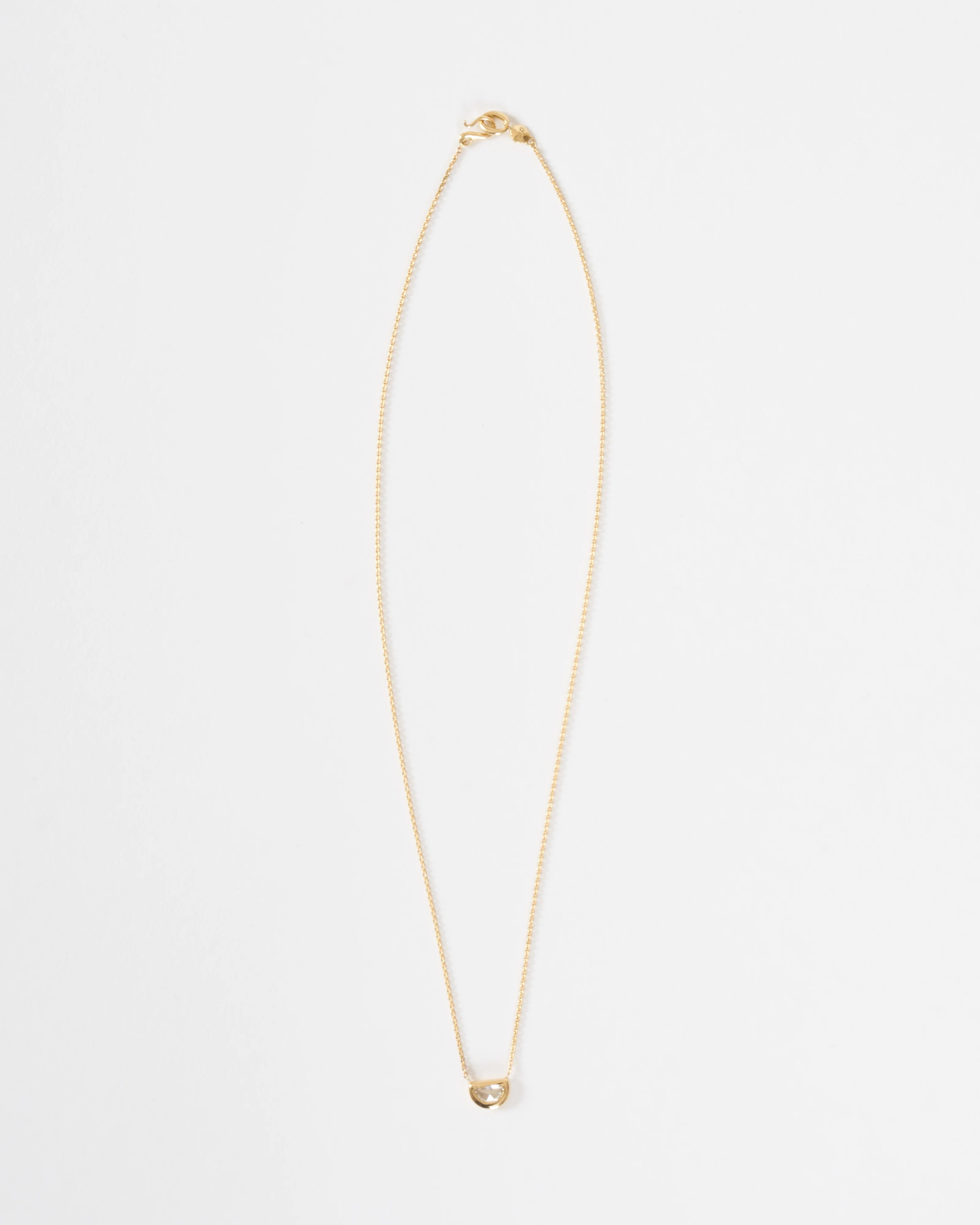 diamond shape necklace - half moon - Image 3