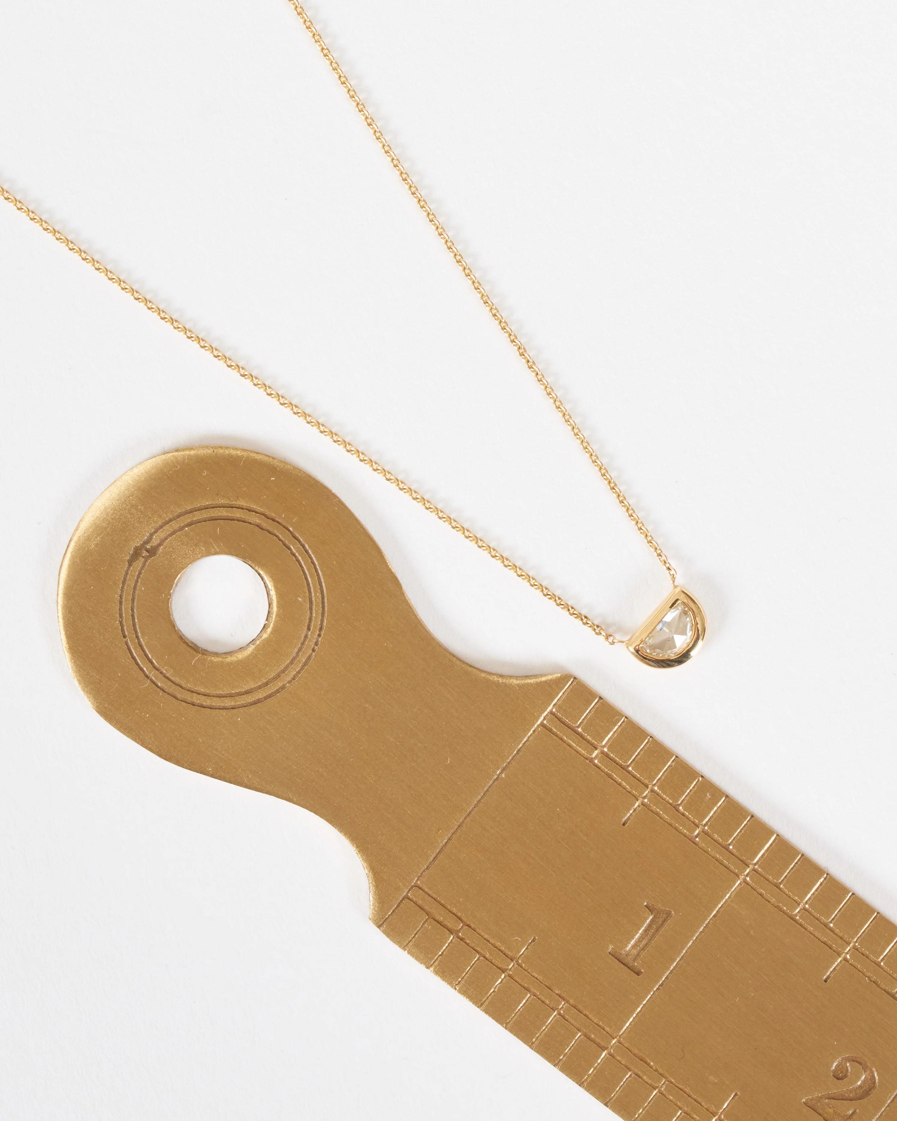diamond shape necklace - half moon - Image 6