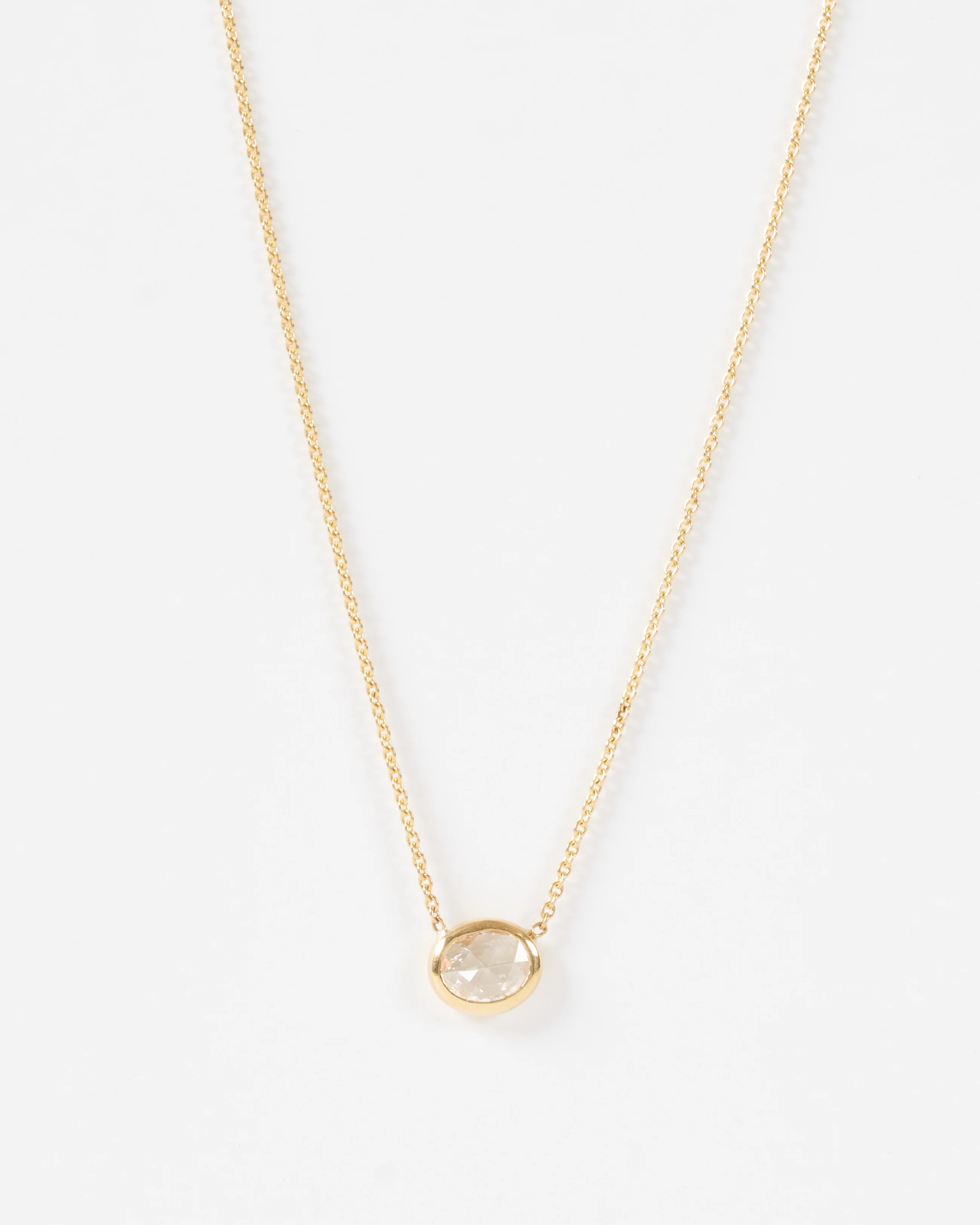 diamond shape necklace oval