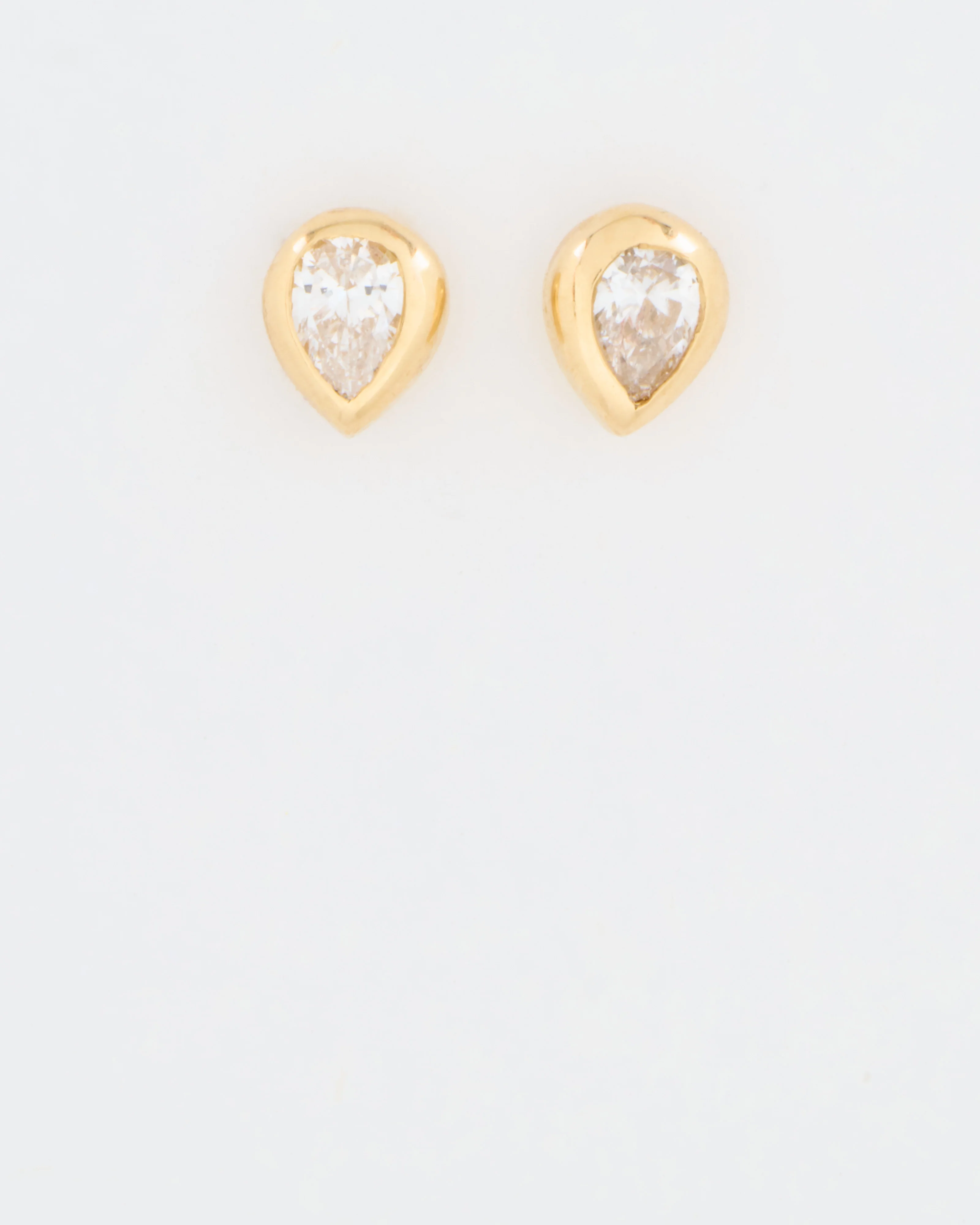 tiny pear studs
