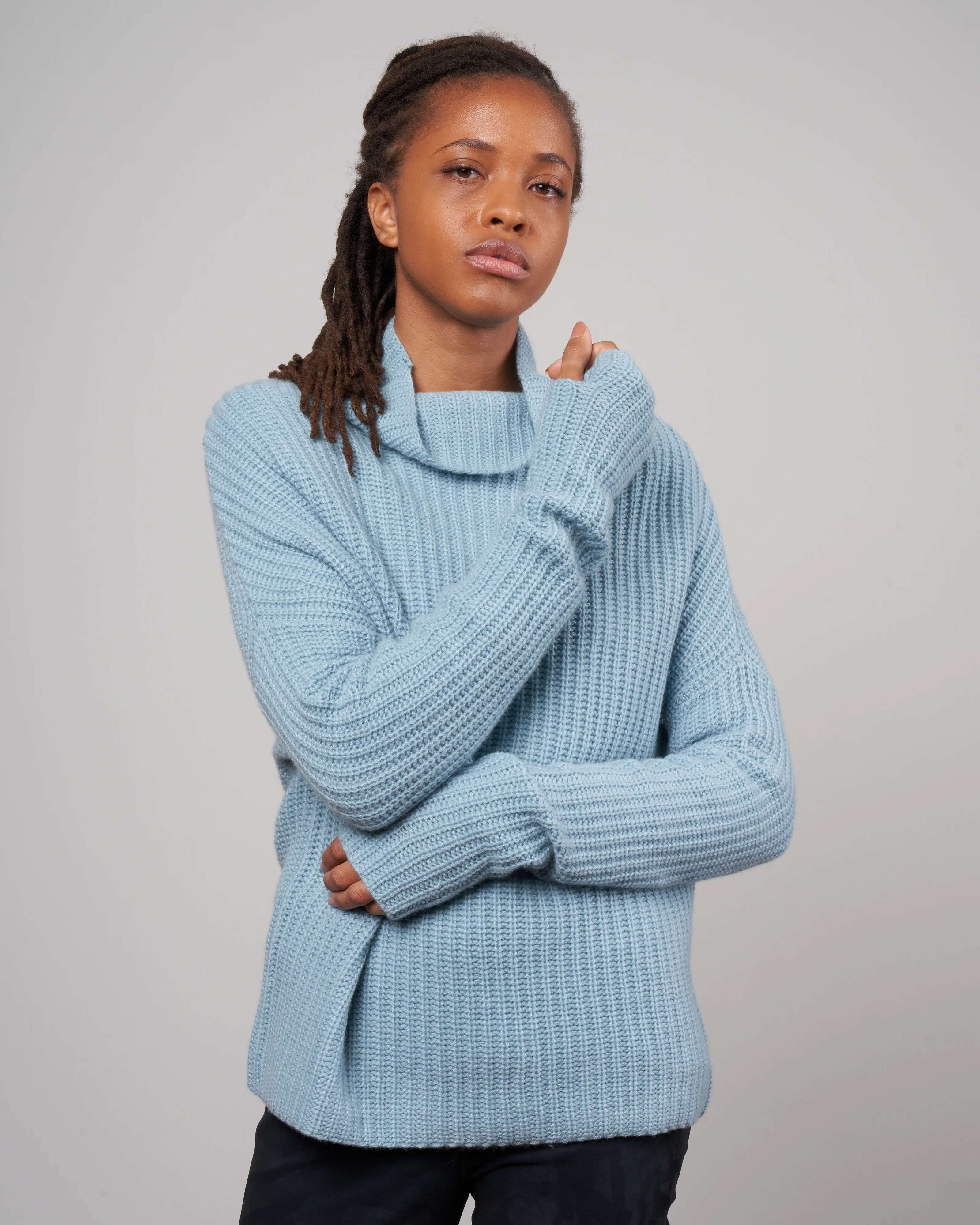 fishermans rib funnel neck - ocean