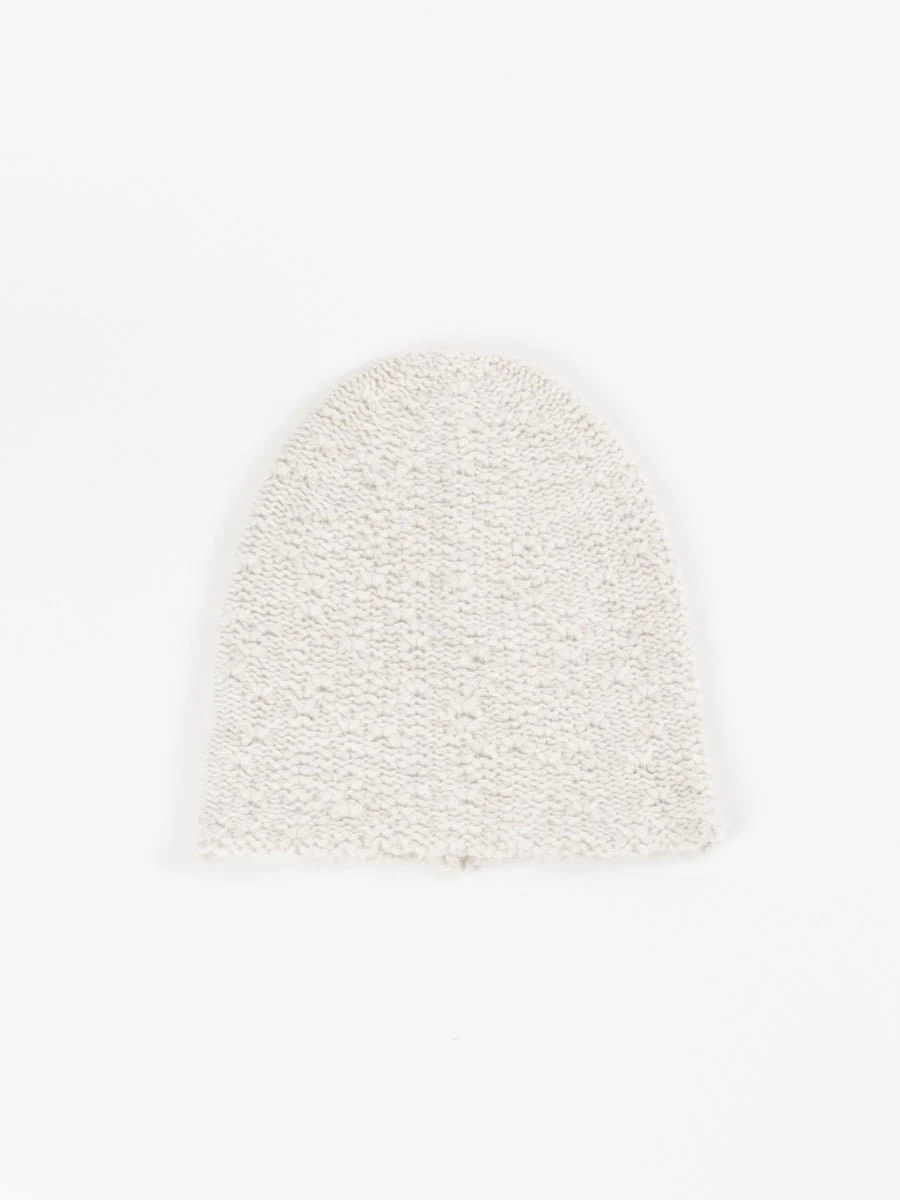 textured knit hat - oatmeal