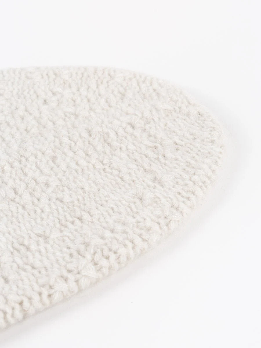 textured knit hat - oatmeal - Image 2