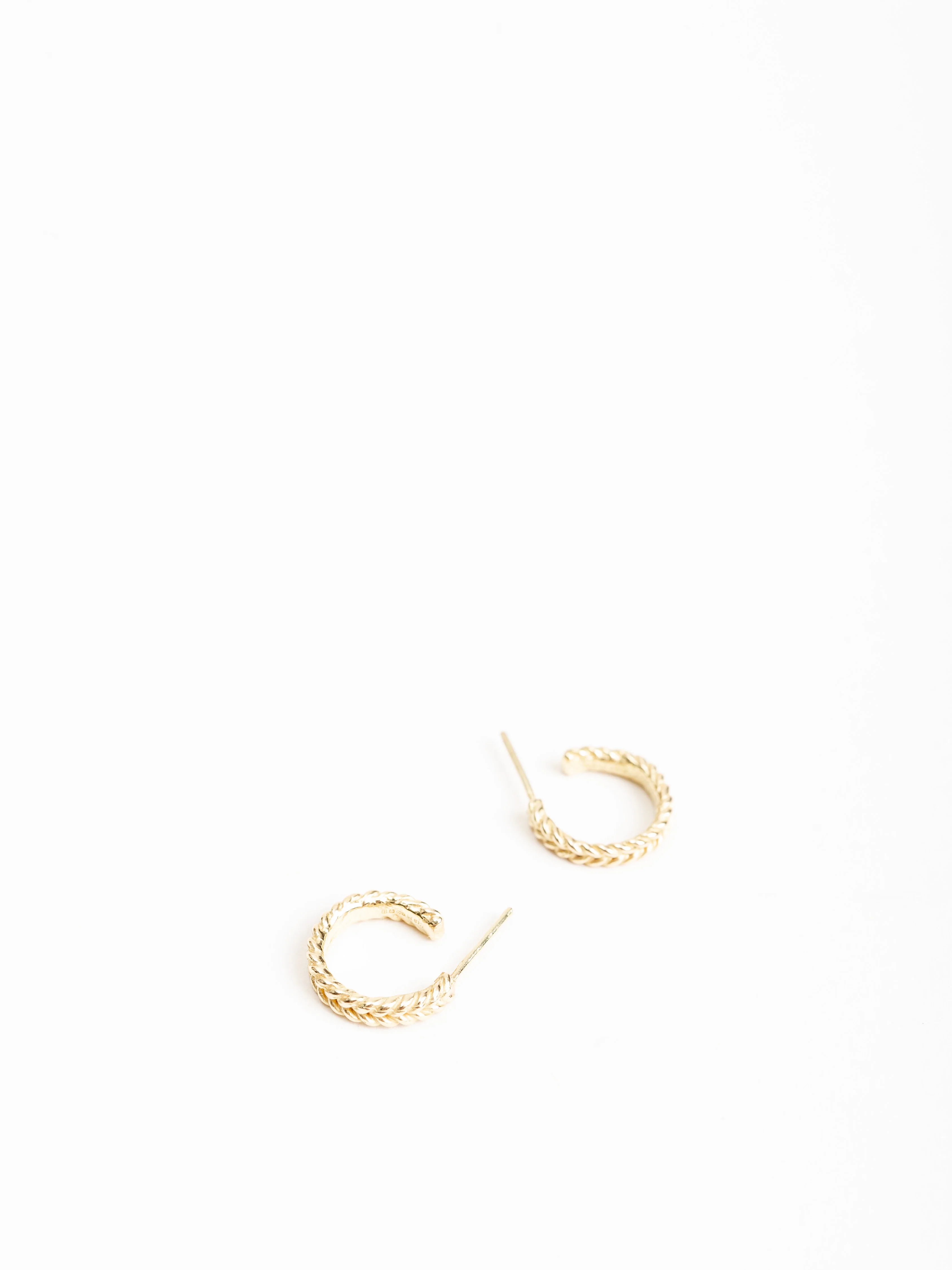 double rope gold hoop earrings - Image 2