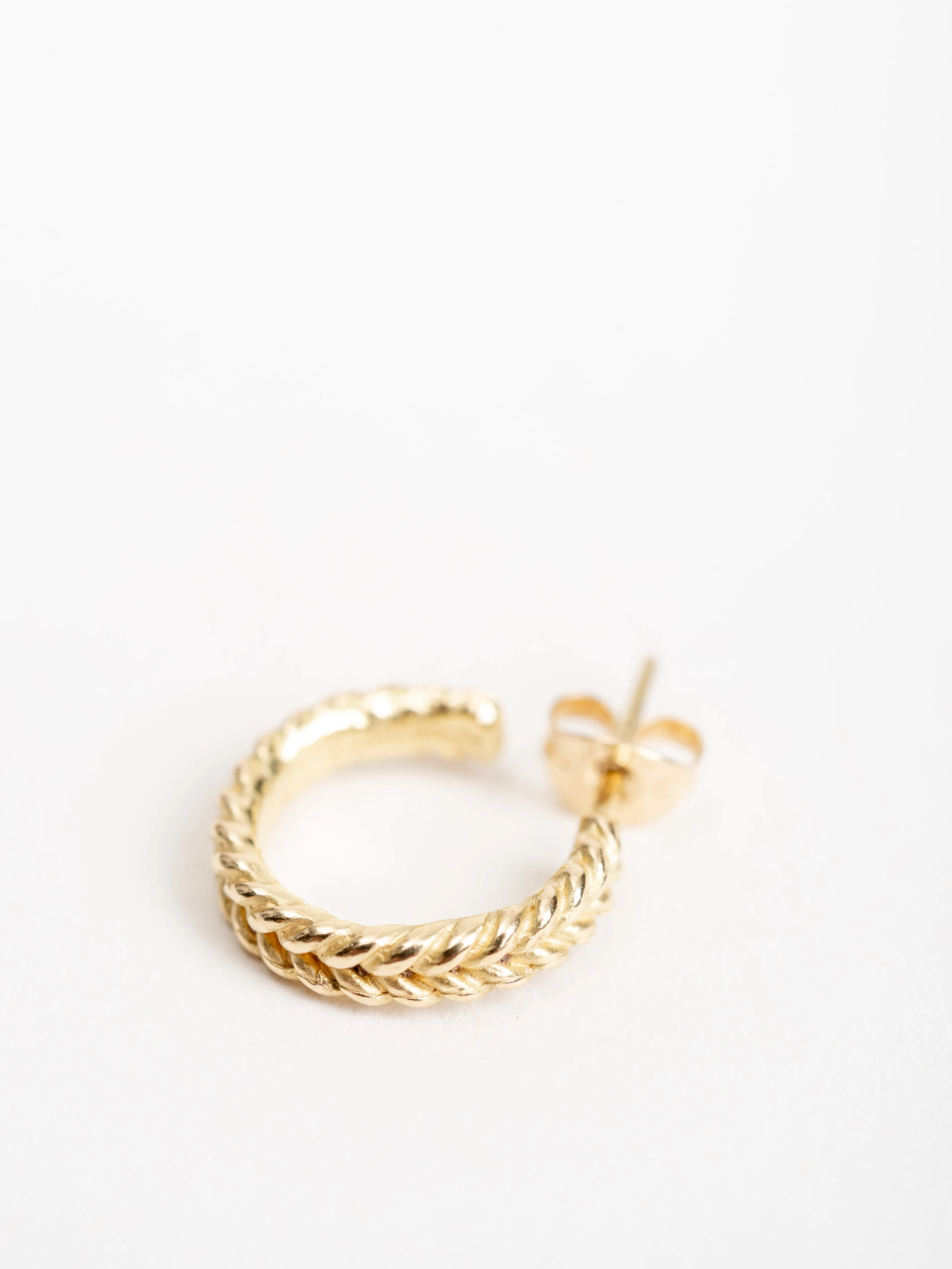 double rope gold hoop earrings - Image 3