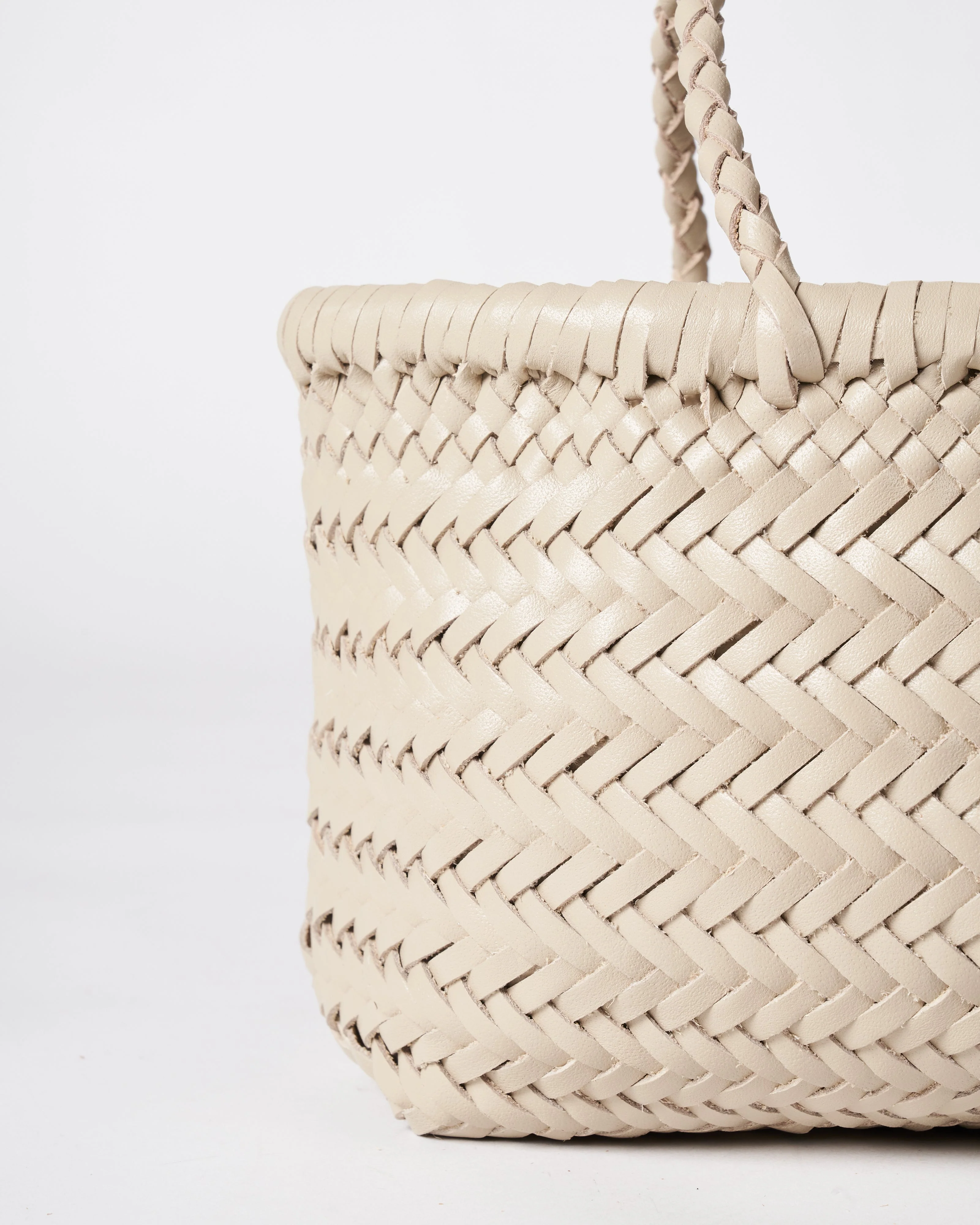 mini flat gora - pearl leather - Image 3