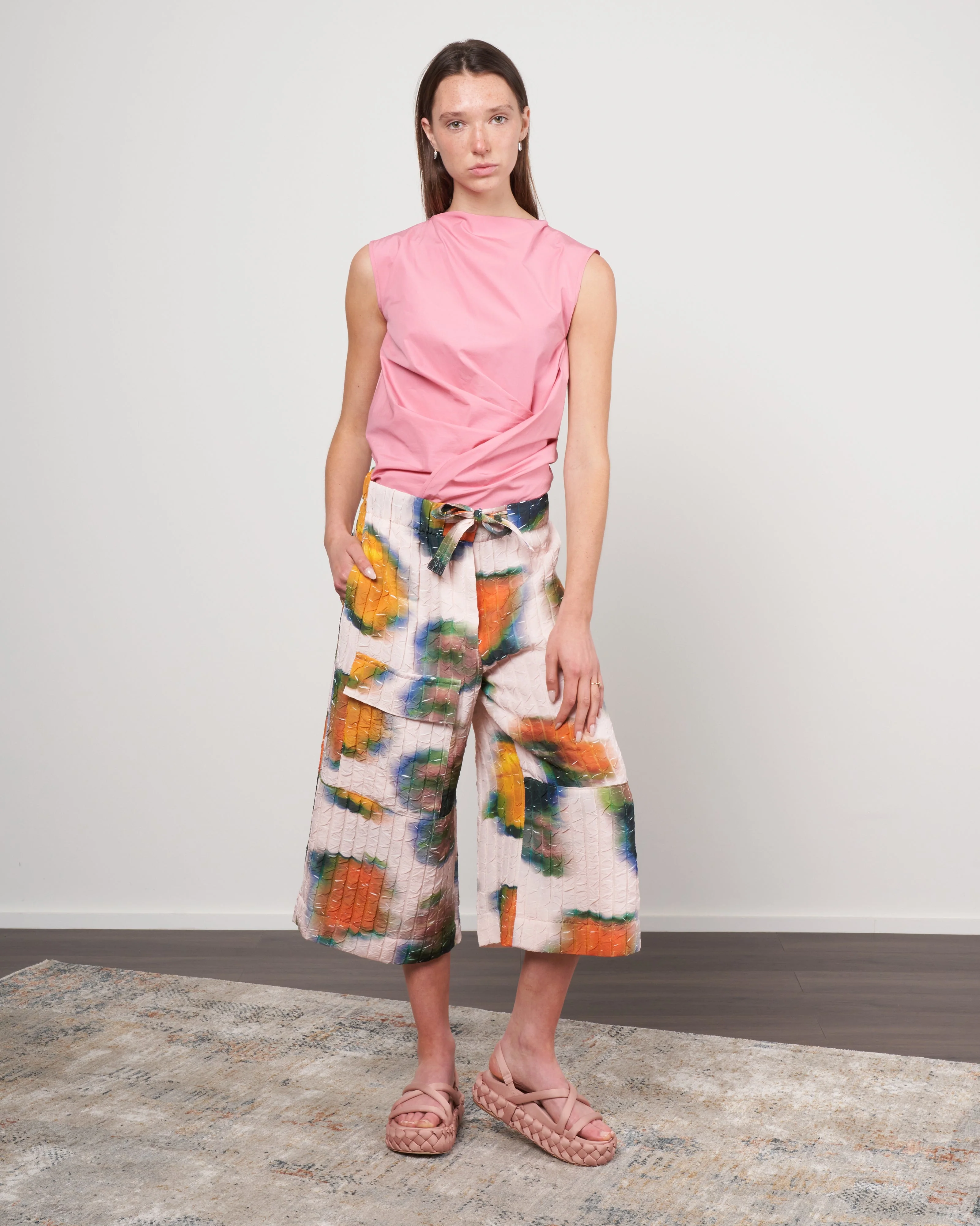 paint oversized bermuda shorts - ecru 5 - Image 2