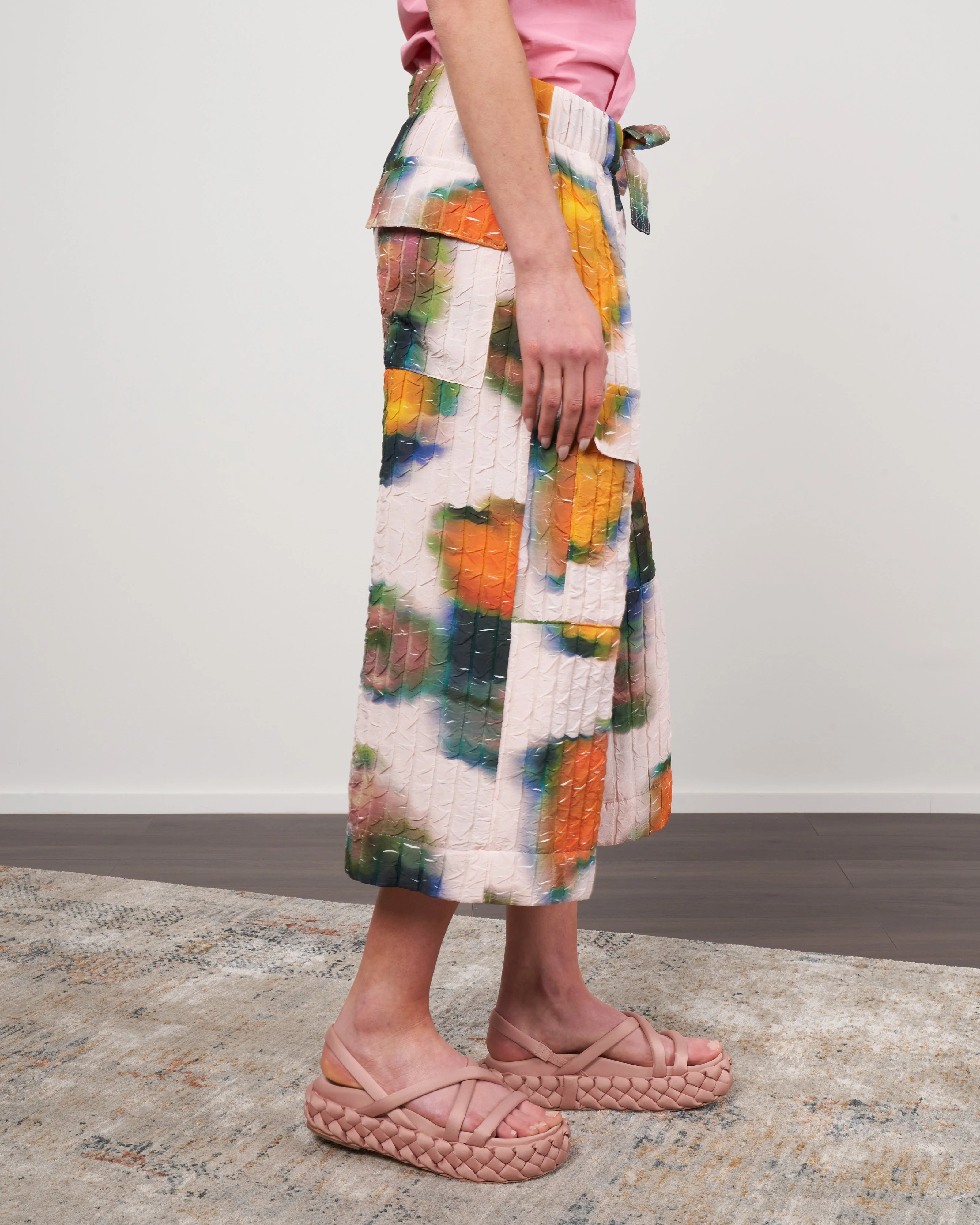 paint oversized bermuda shorts - ecru 5 - Image 3