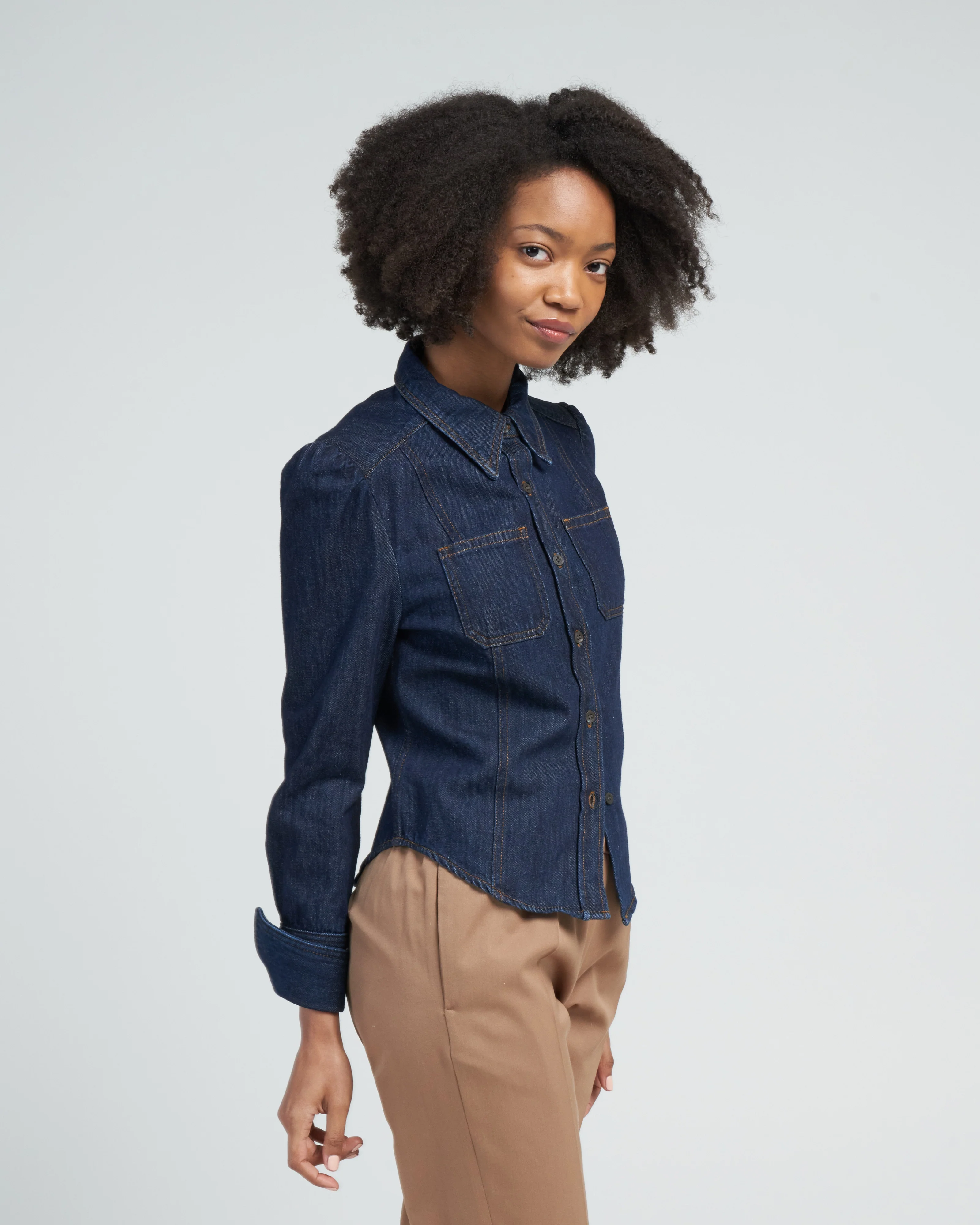 cymbal shirt - indigo - Image 4