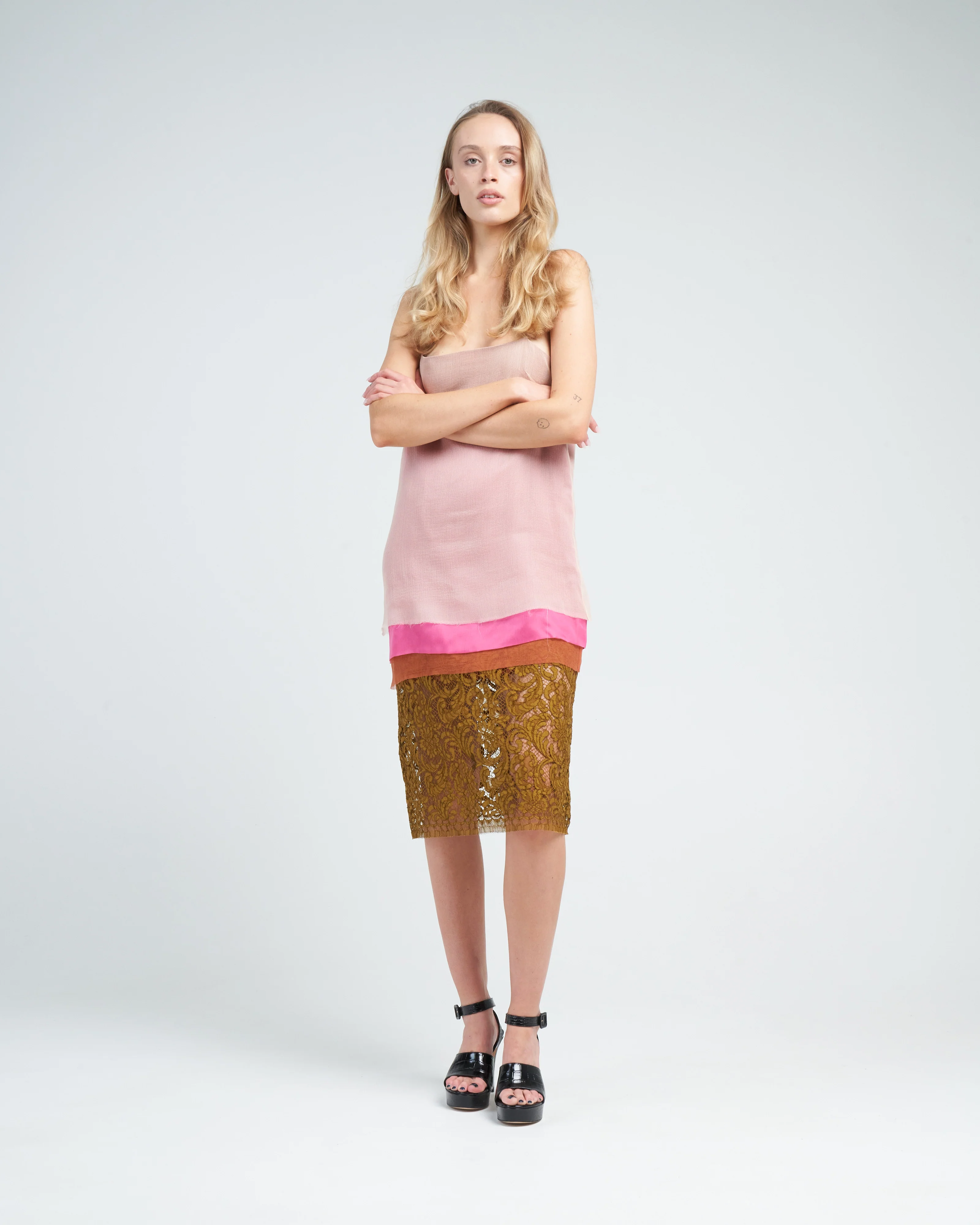 dariel dress - khaki - Image 2
