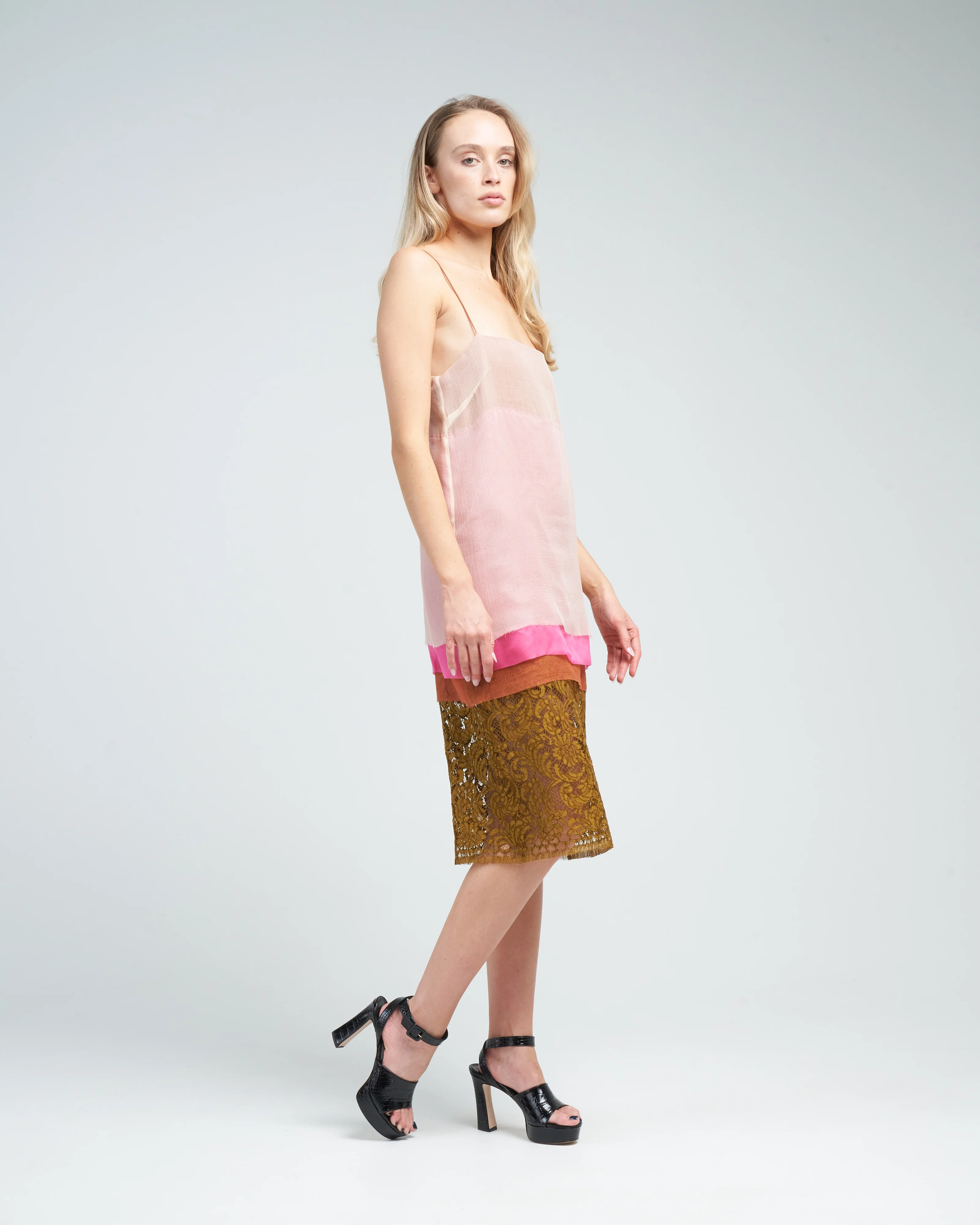 dariel dress - khaki - Image 3