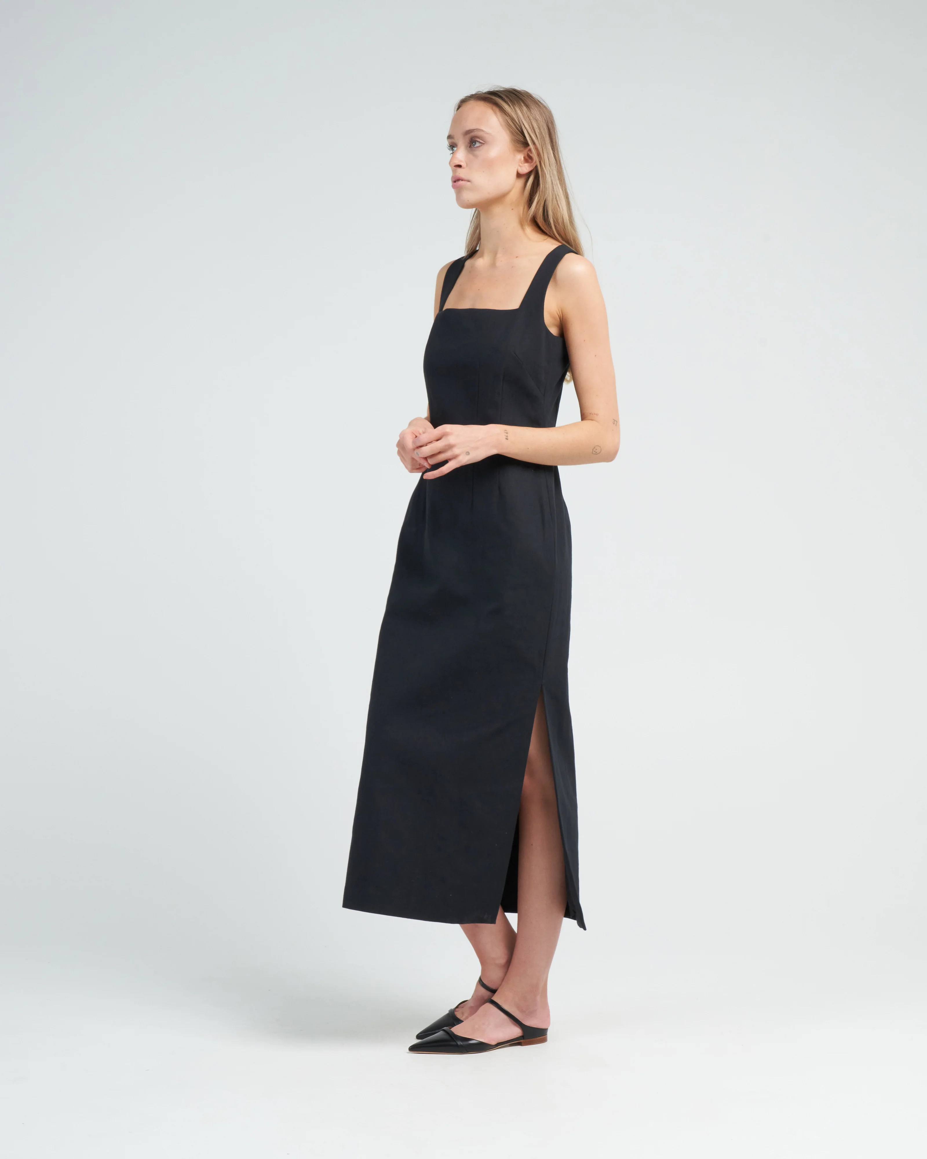daxy long dress - black - Image 3
