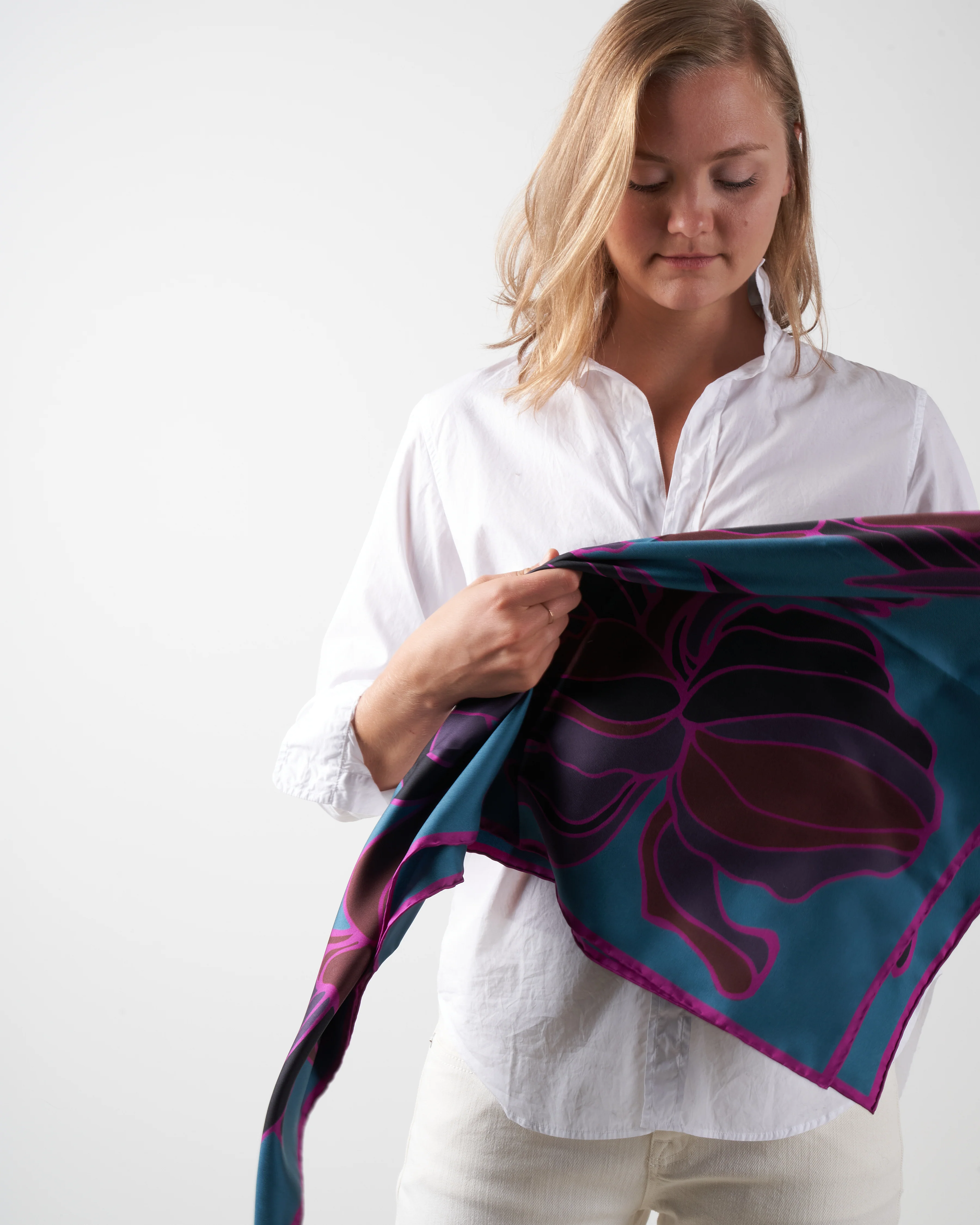 flounce scarf - petrol - Image 2