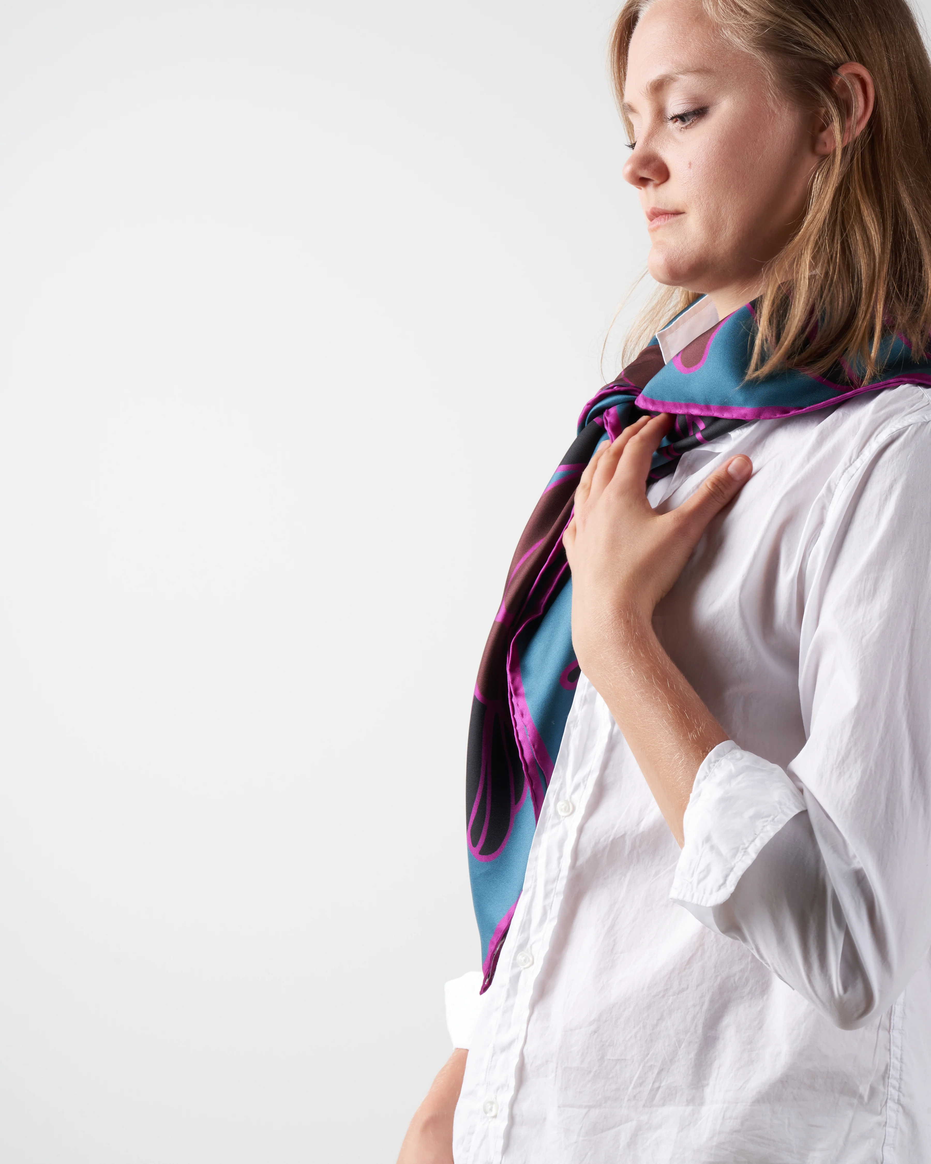 flounce scarf - petrol - Image 3