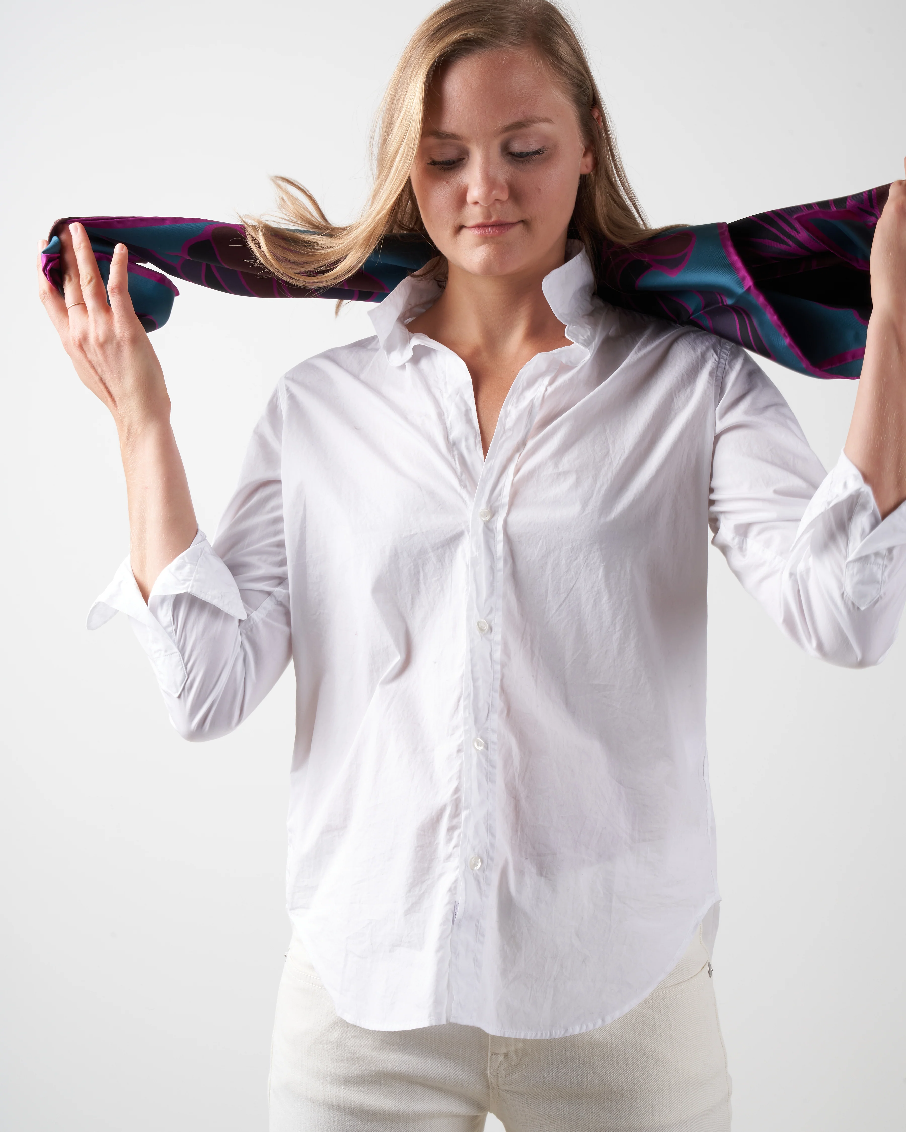 flounce scarf - petrol - Image 4