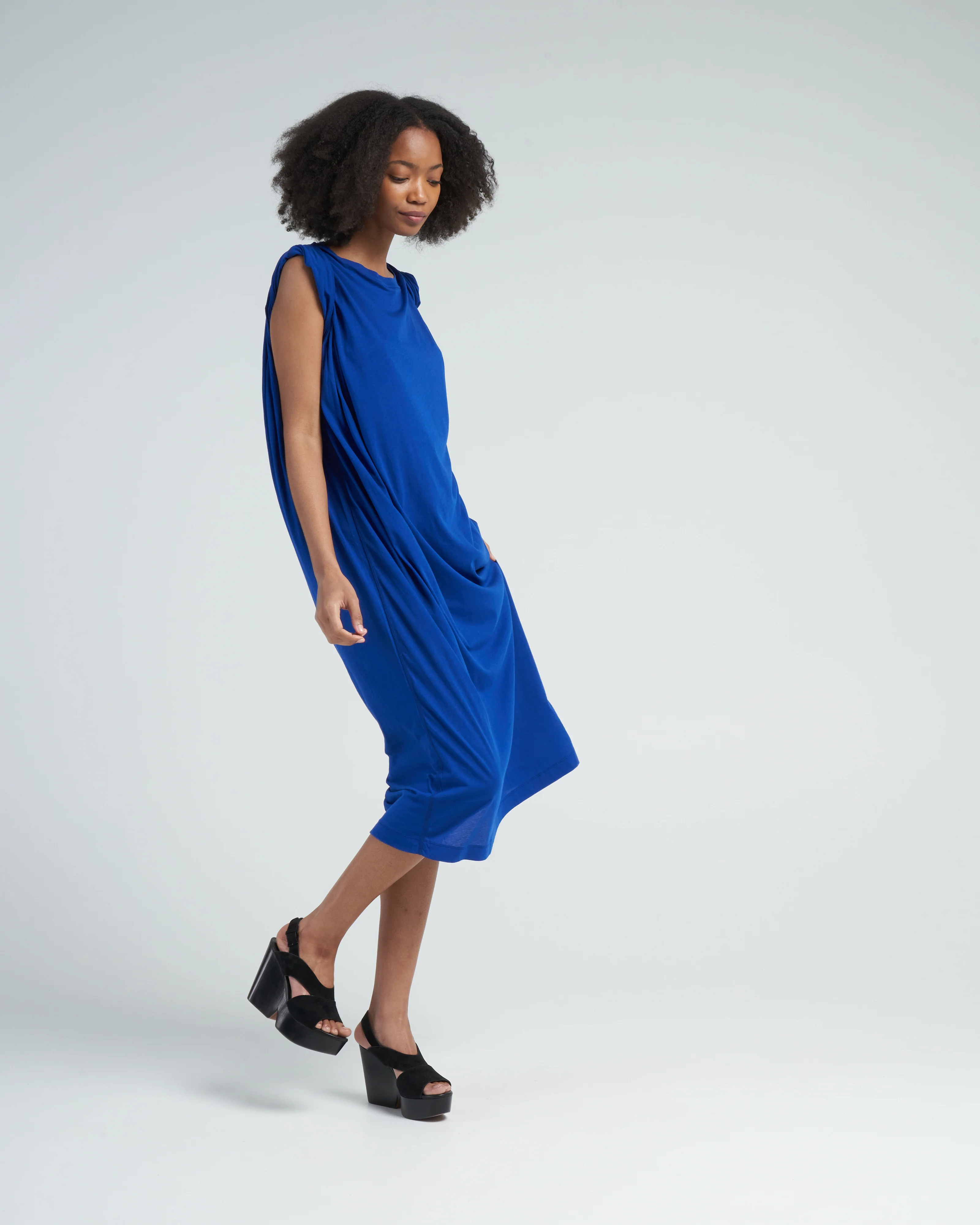 hatty long dress - blue - Image 3