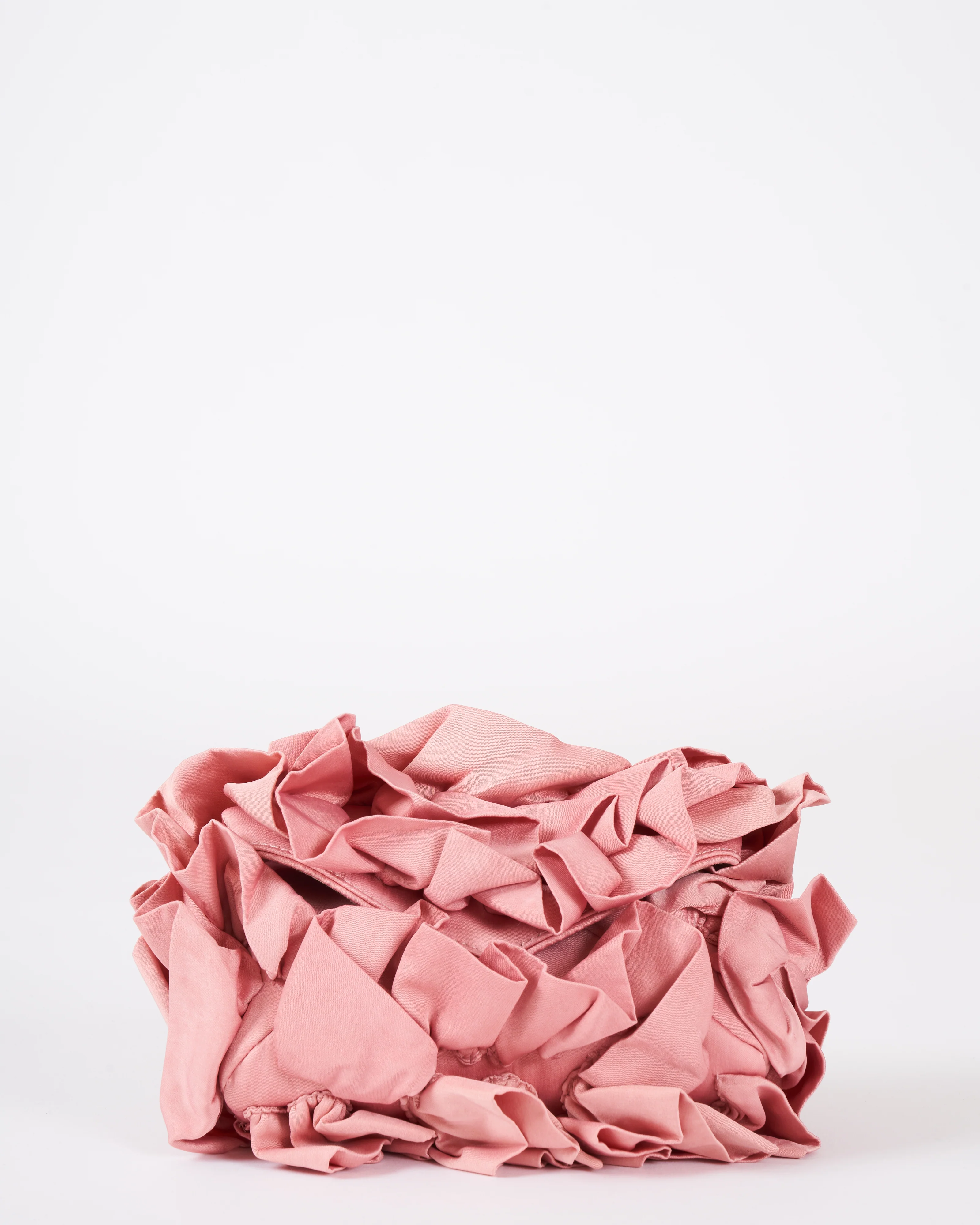 ruffled clutch - old rose satin - Image 5