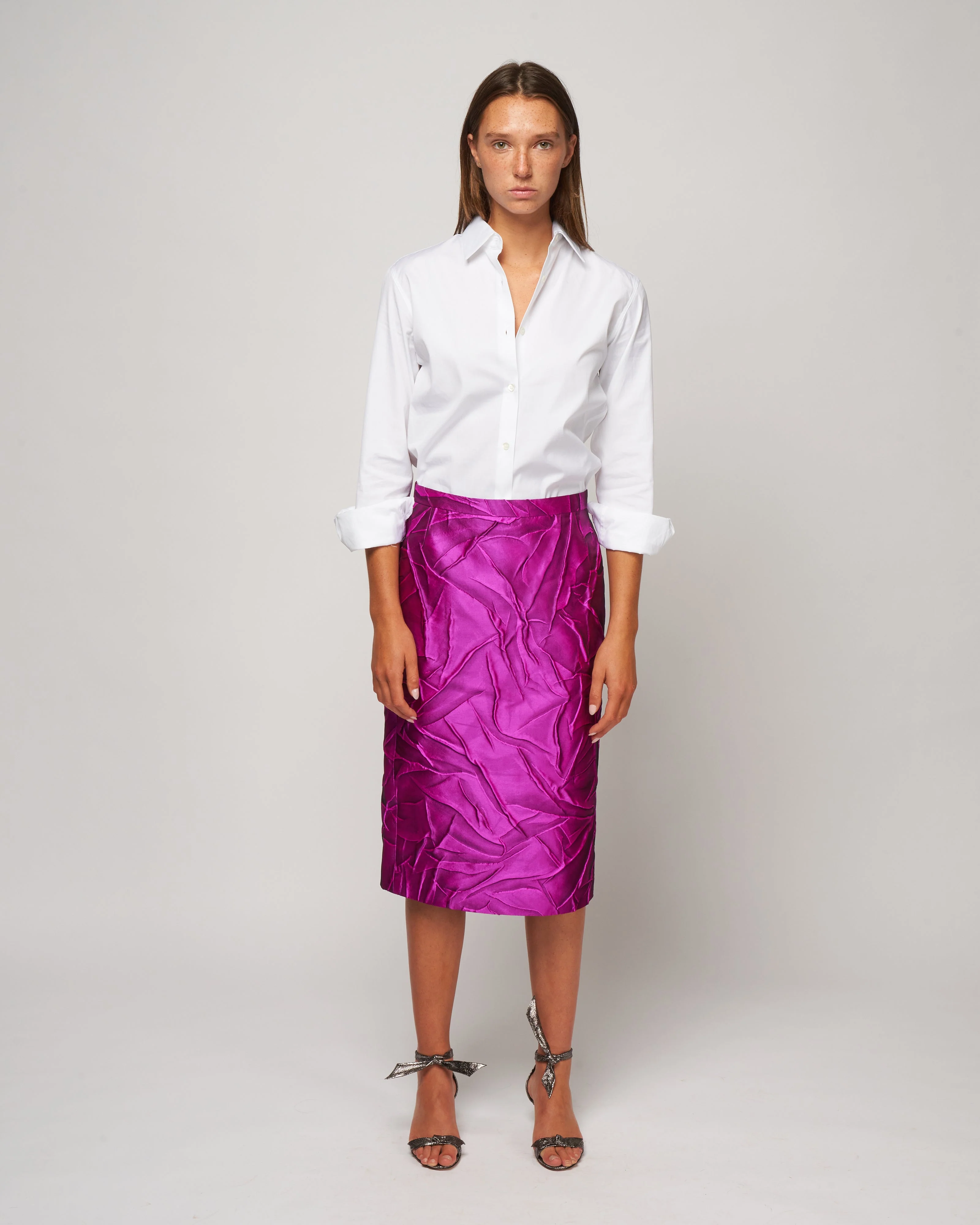 santony long skirt - fuchsia - Image 2