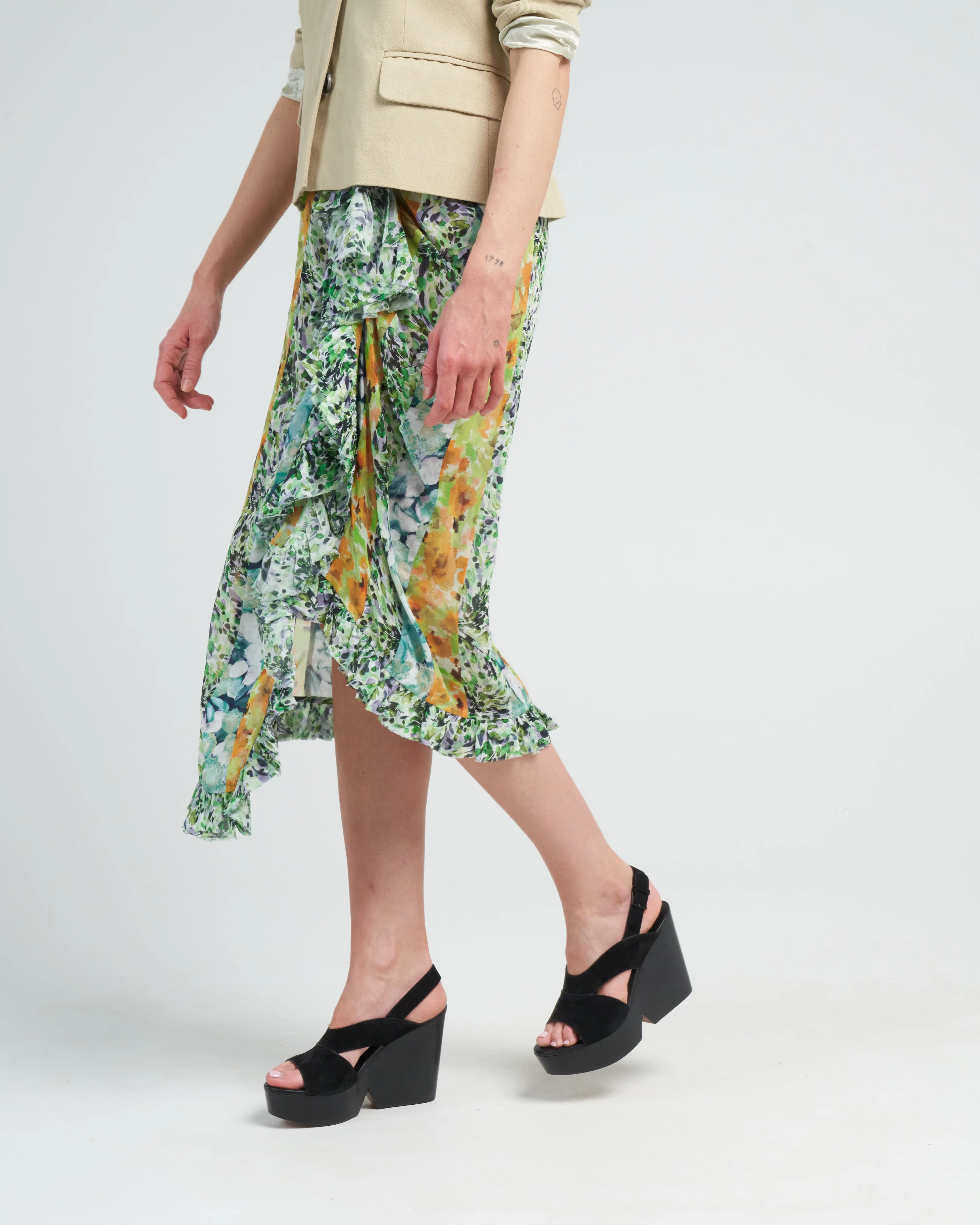 sina patch skirt - yellow - Image 3