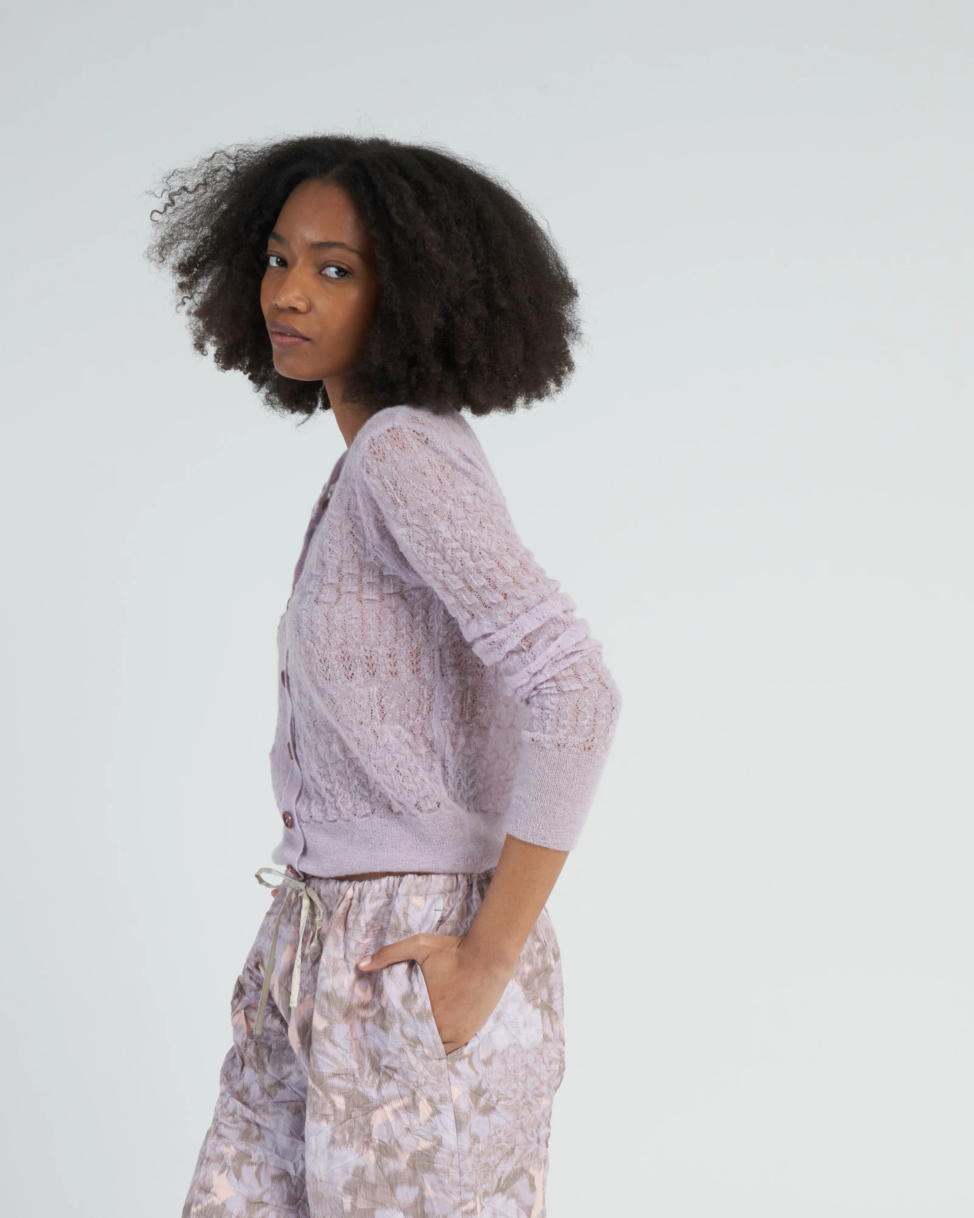 tilde cardigan - lilac - Image 3