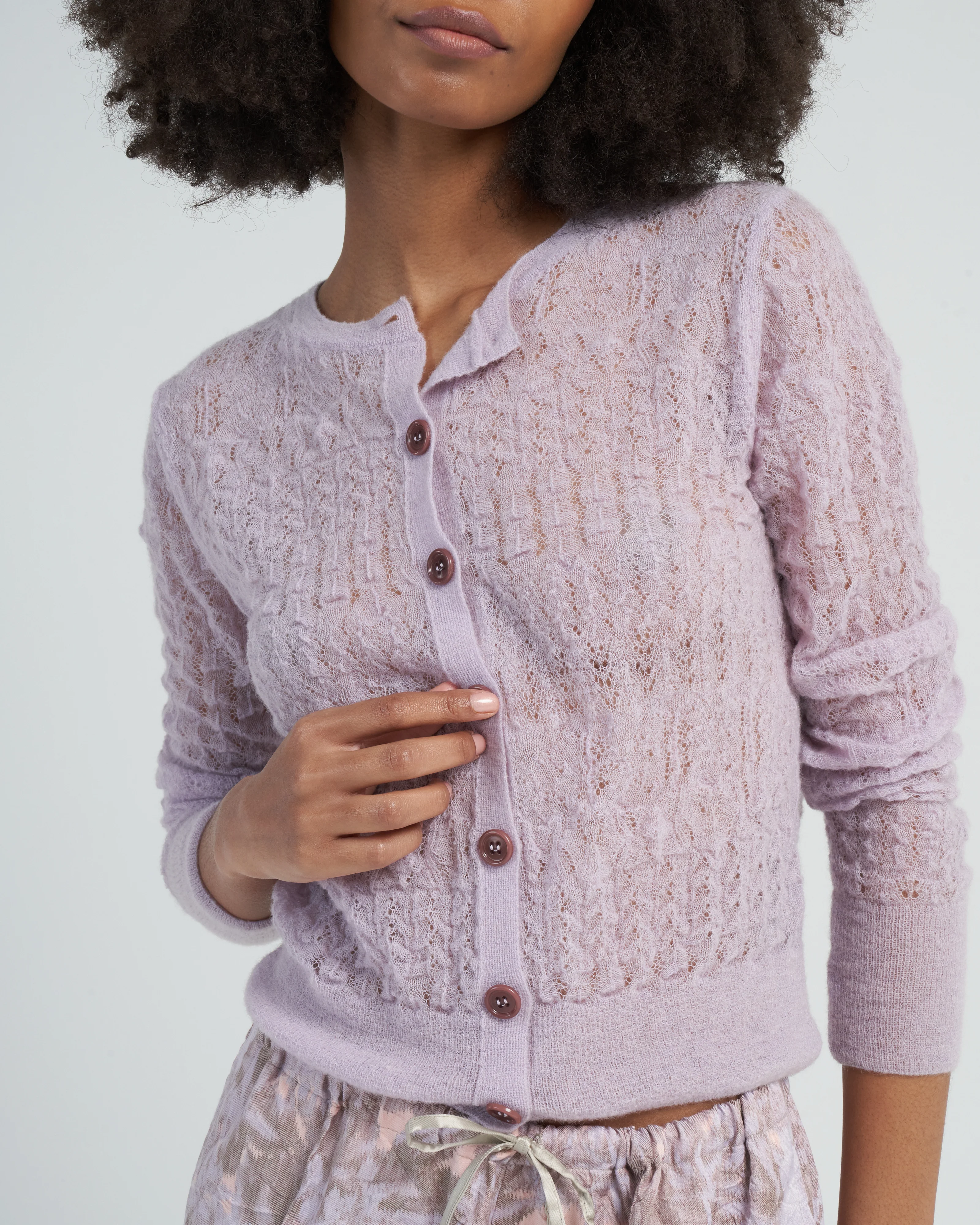 tilde cardigan - lilac - Image 5