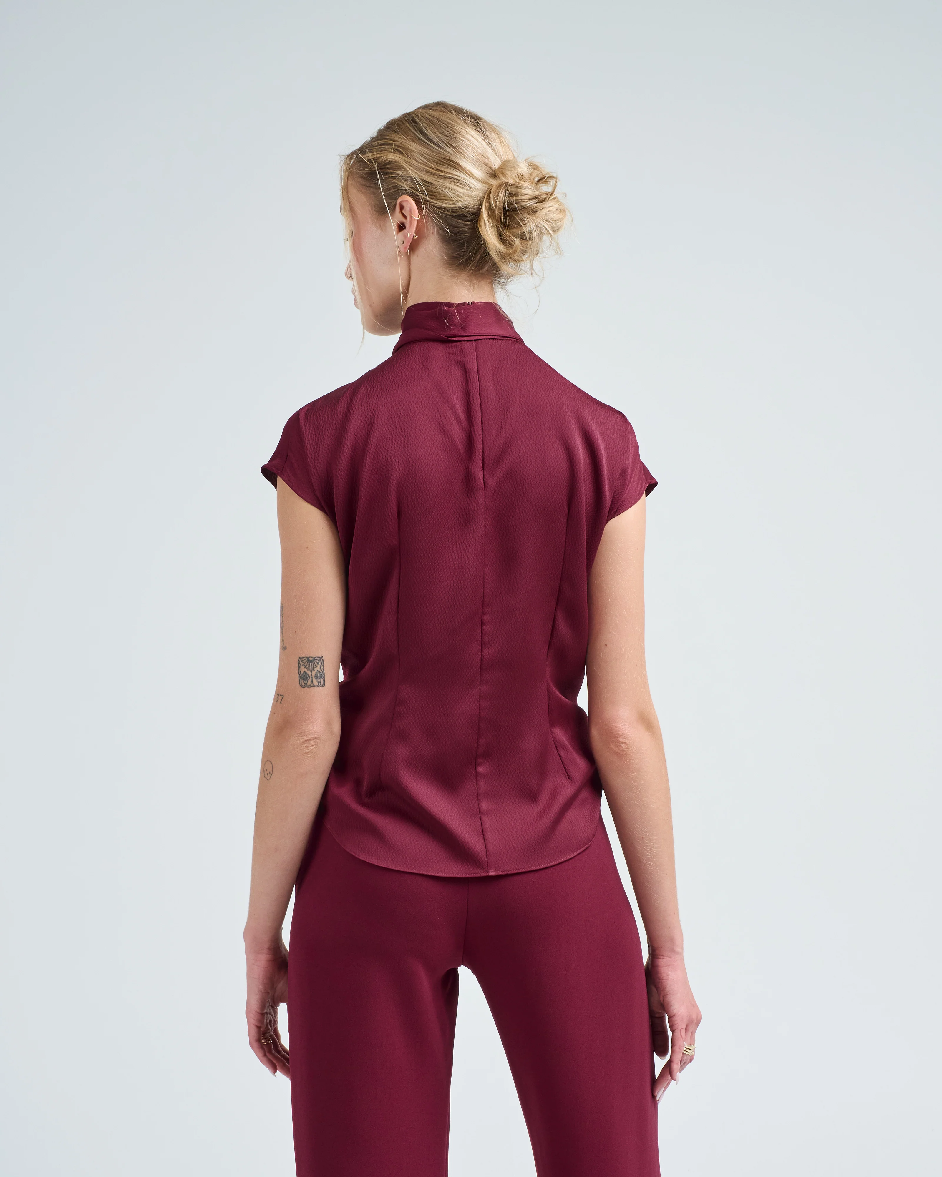 ribbon neck blouse - Image 4