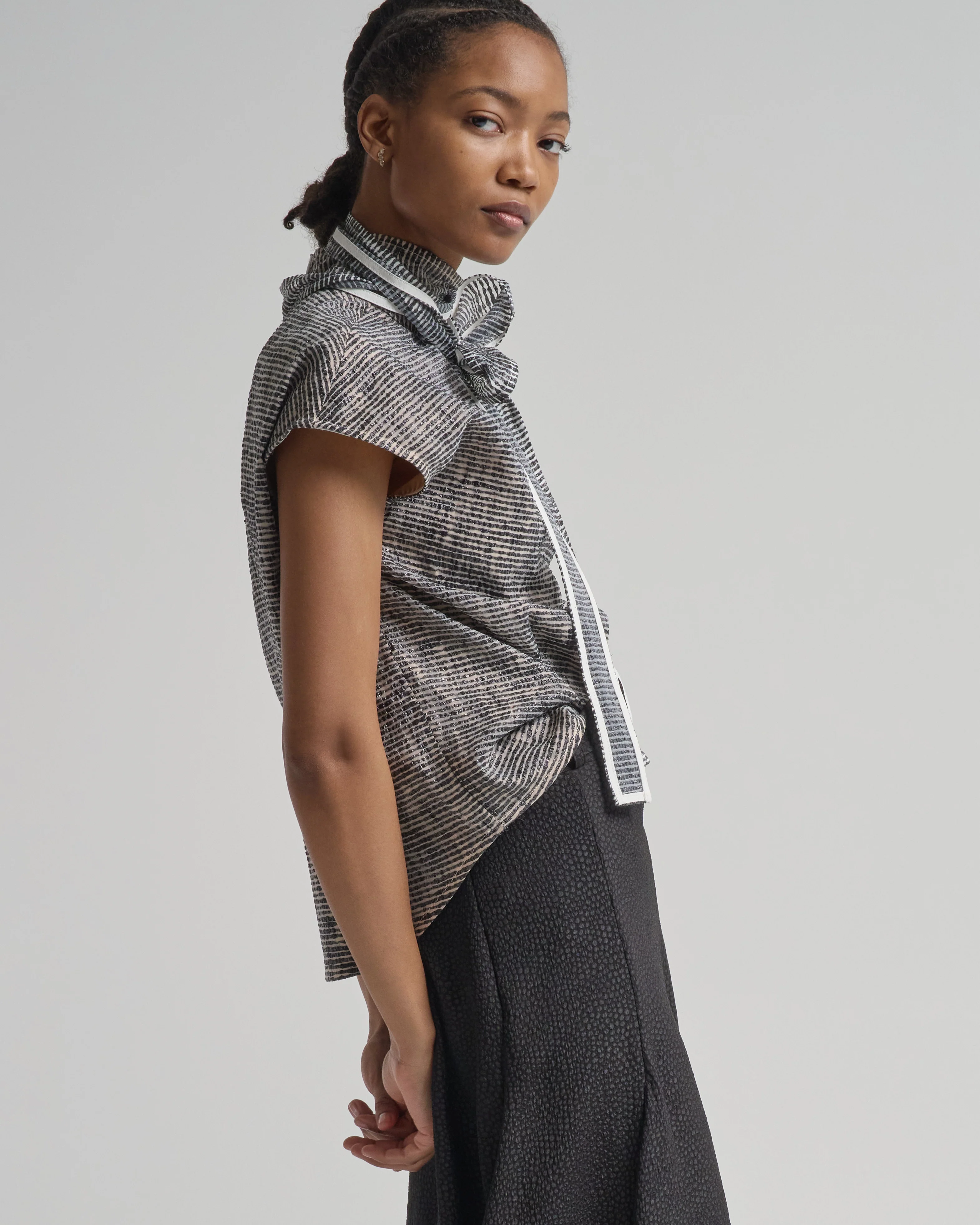 tie neck blouse - Image 3