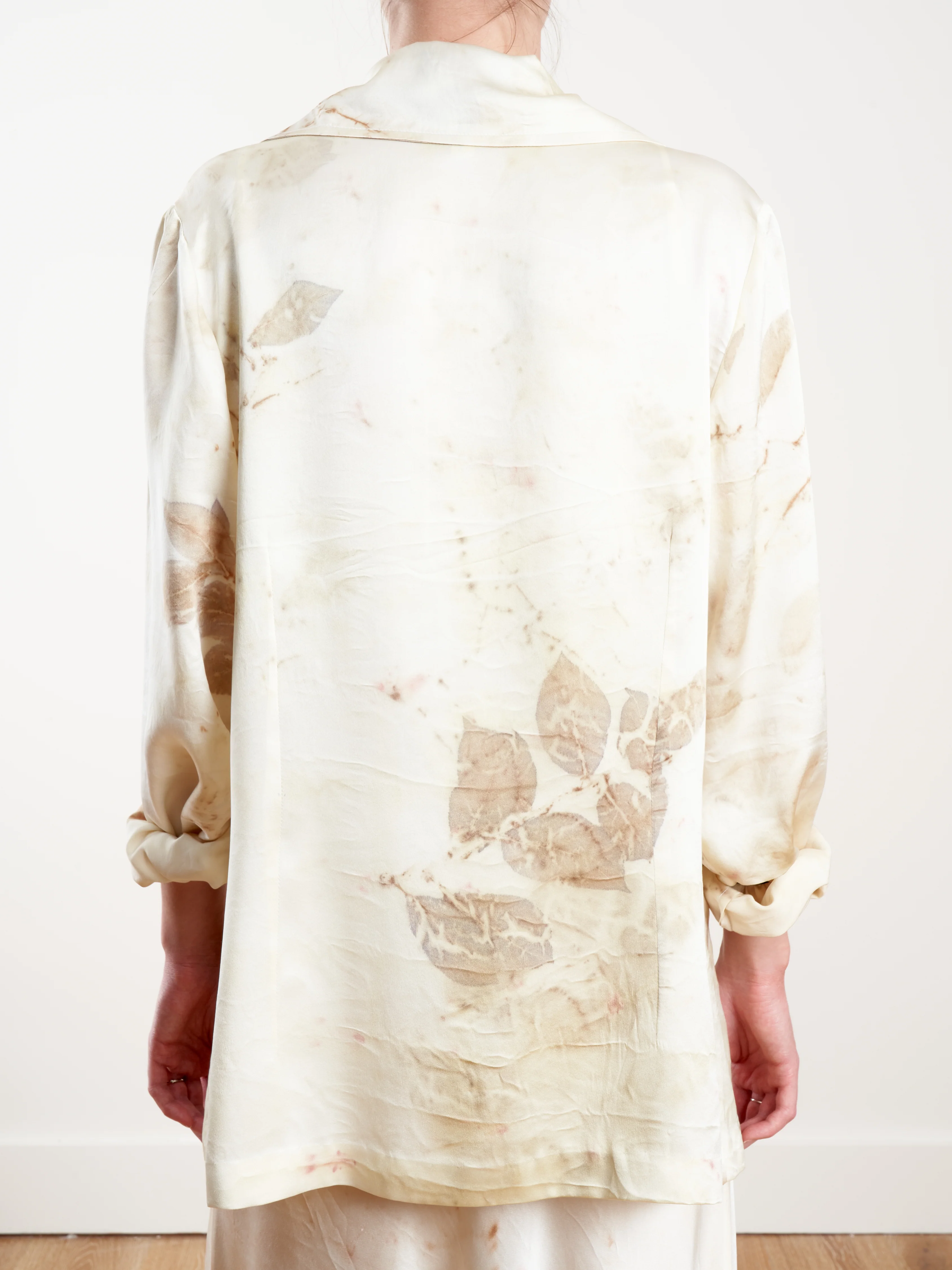 double breasted pajama jacket - plum leaf - Image 4