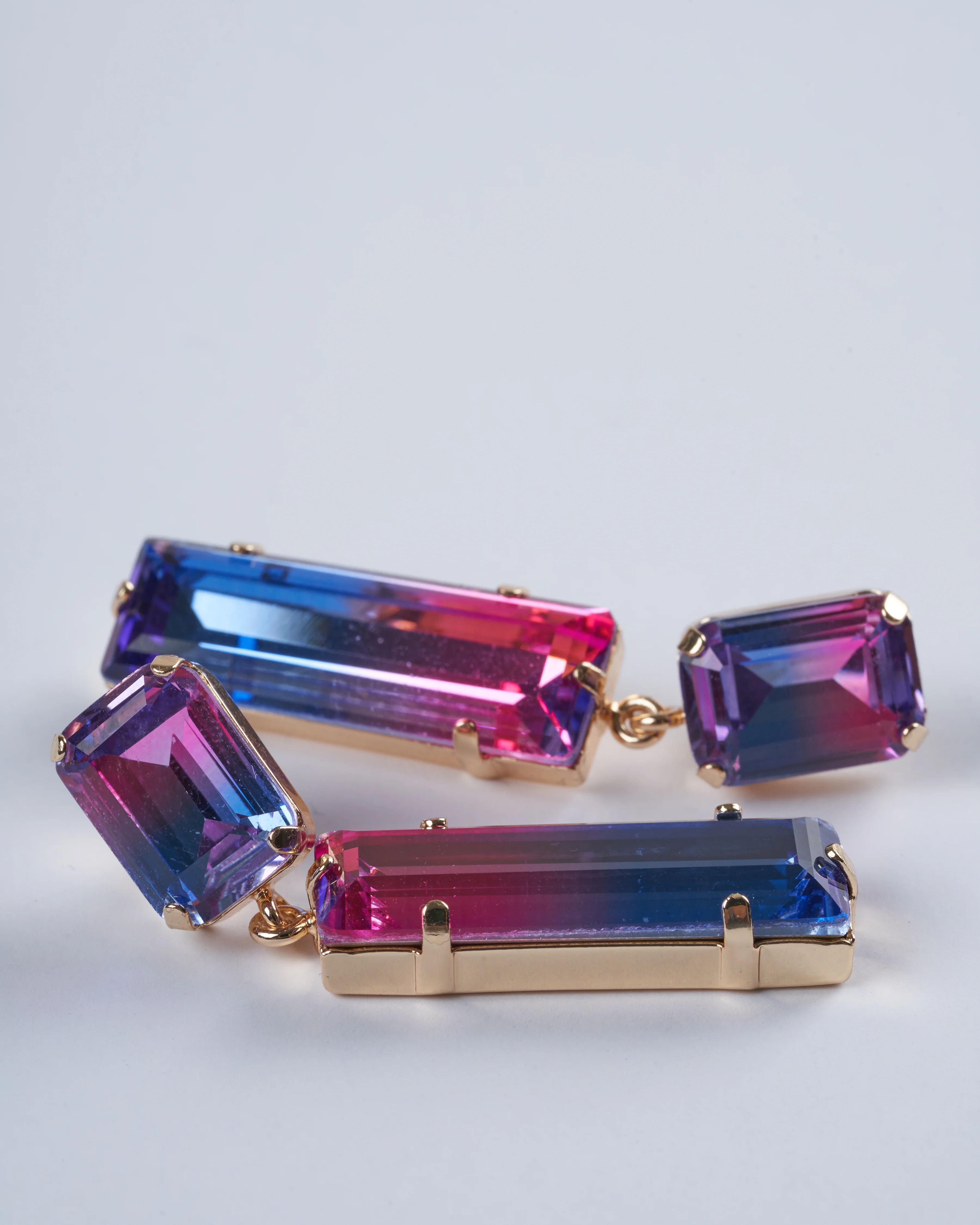 sell out earrings - pink and blue - Image 3