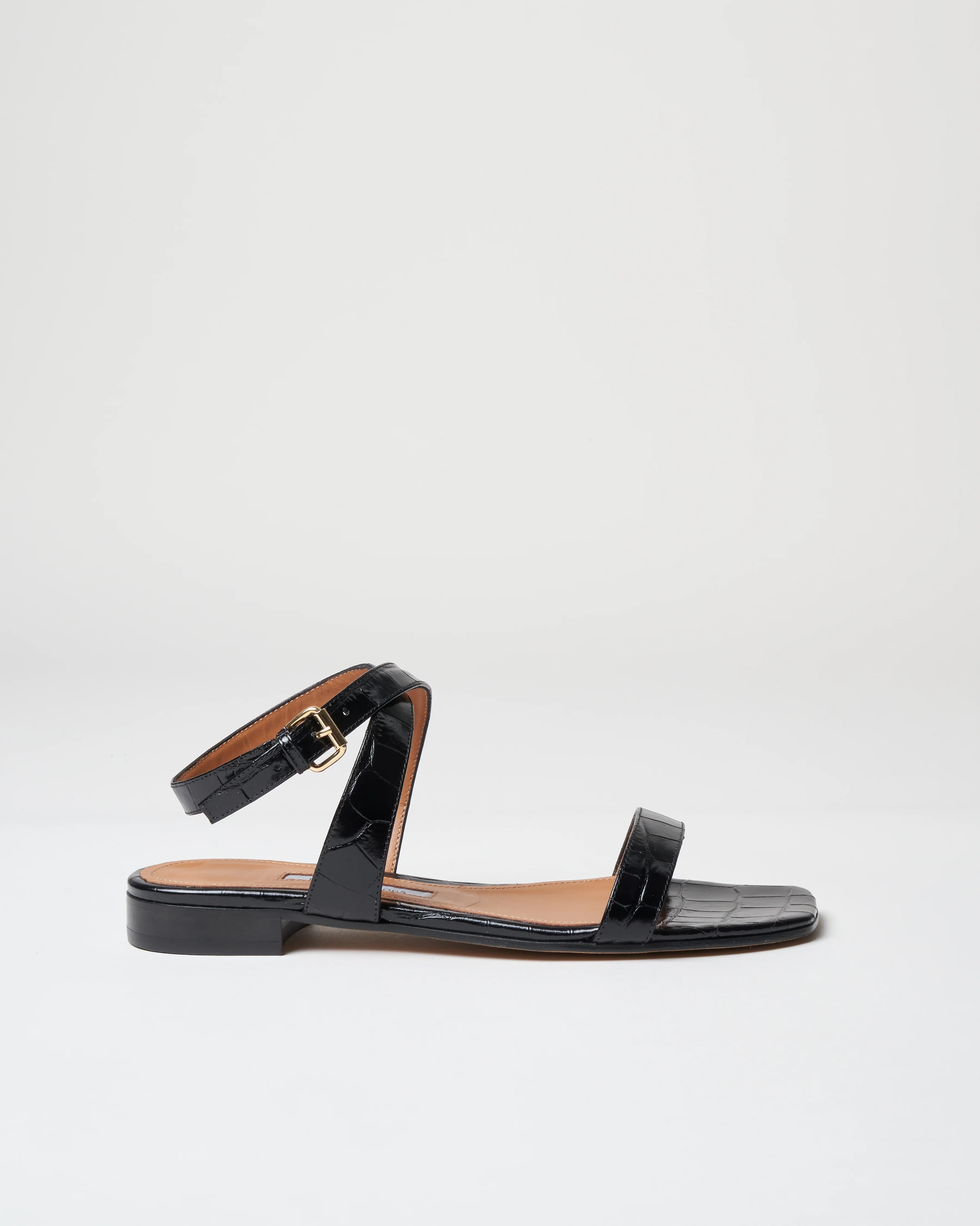 siena sandal - black embossed croc - Image 3