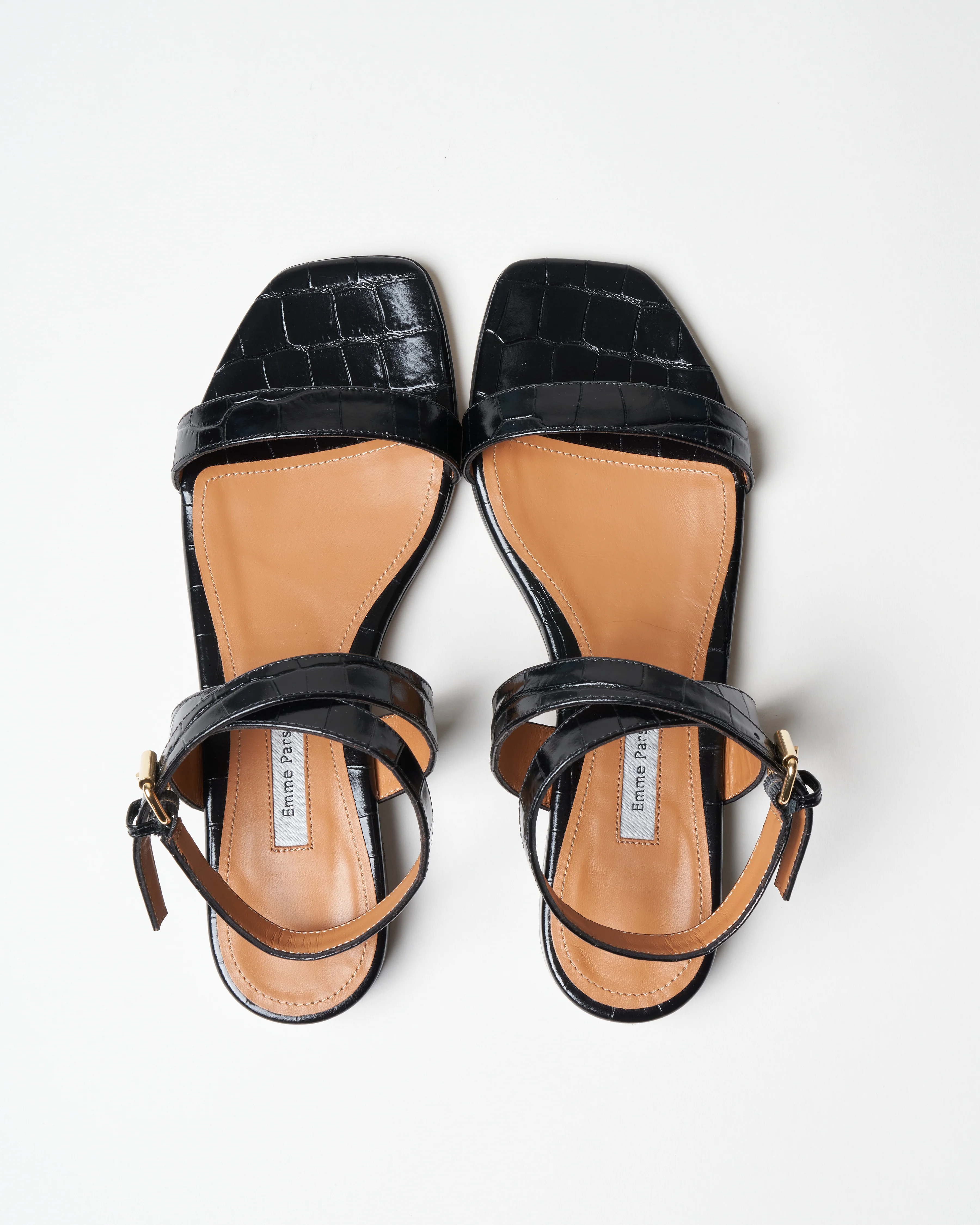 siena sandal - black embossed croc - Image 4