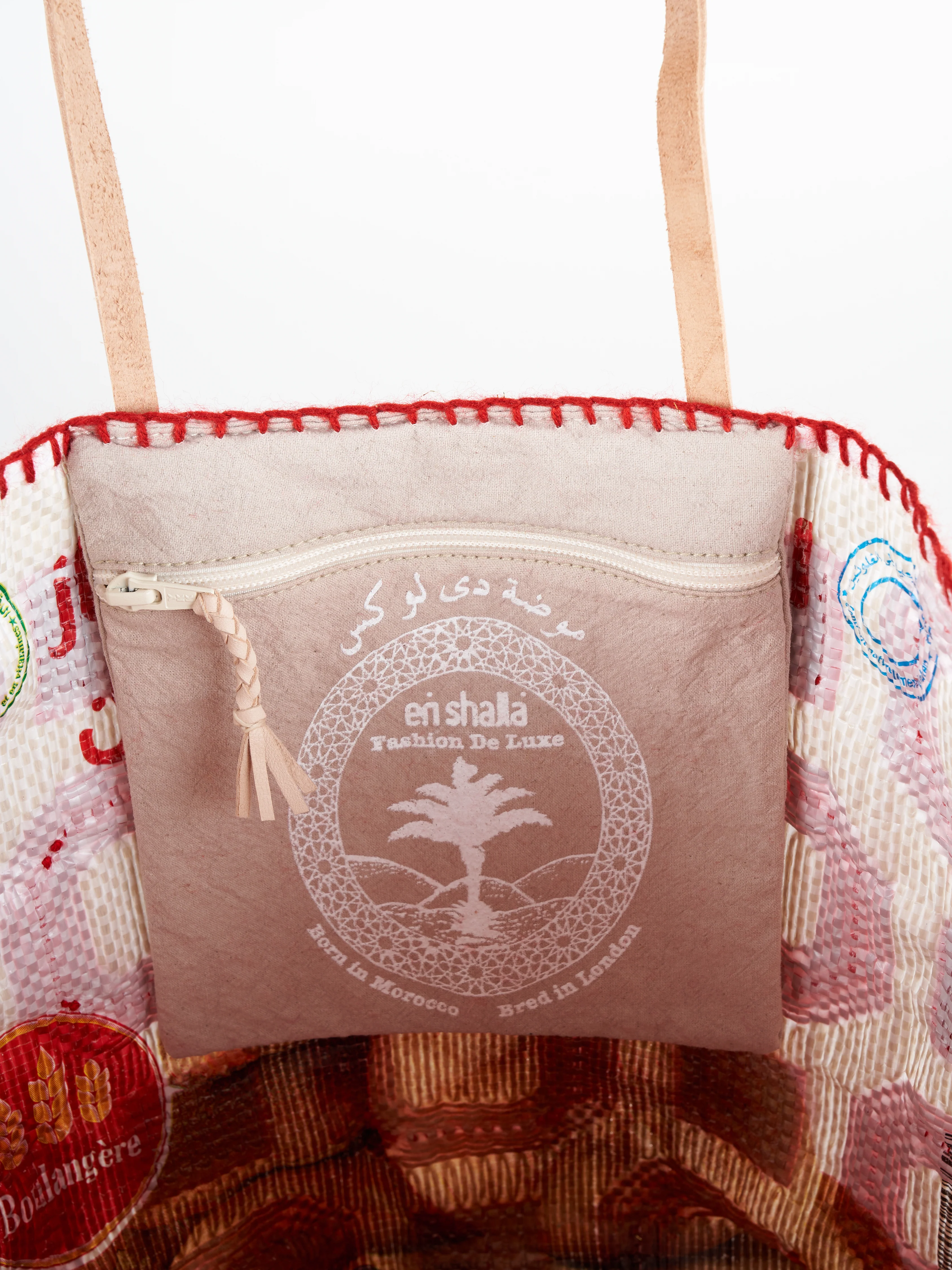 recycled bag - gold/red - Image 3