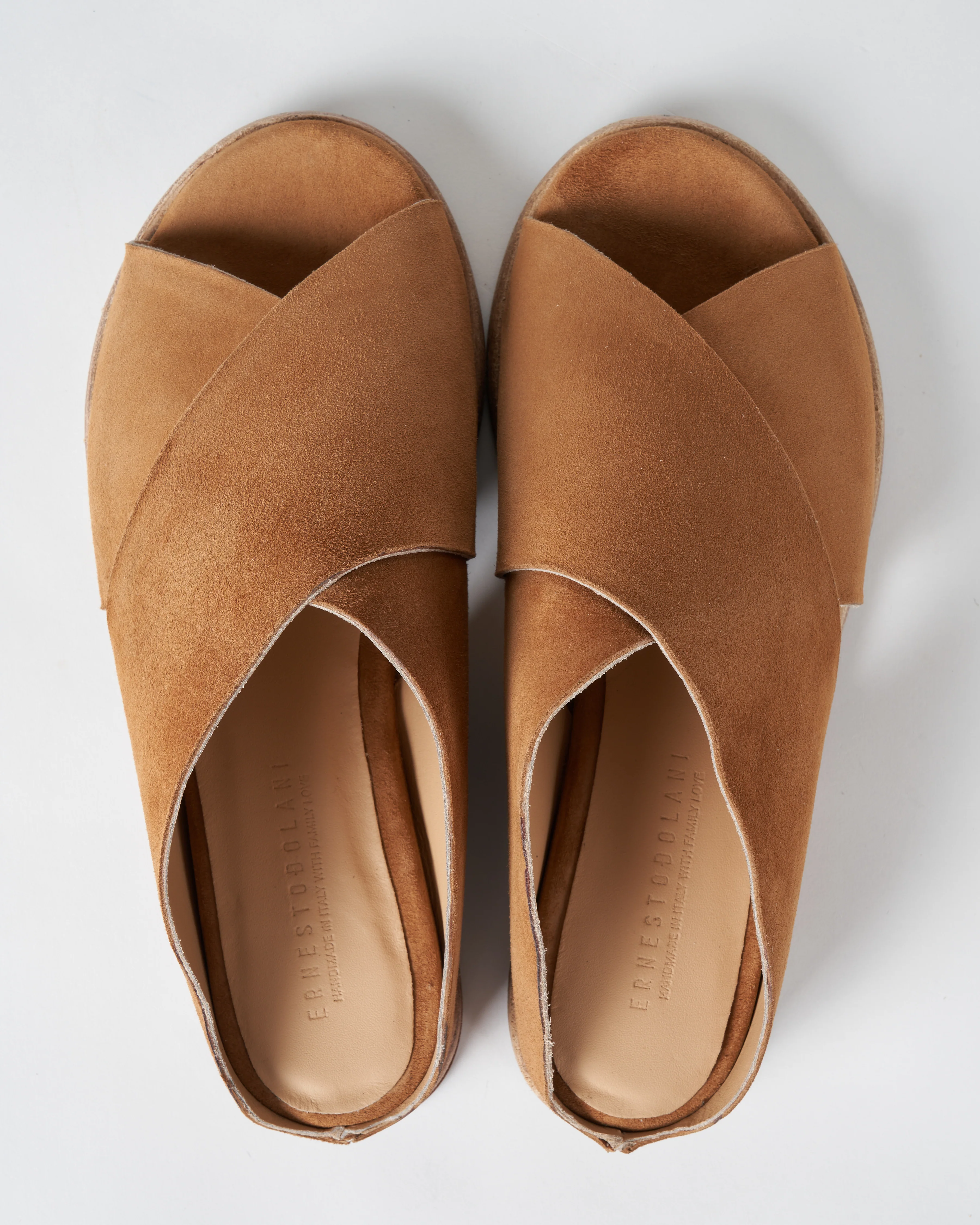 crossover flat sandal - camoscio sella - Image 4