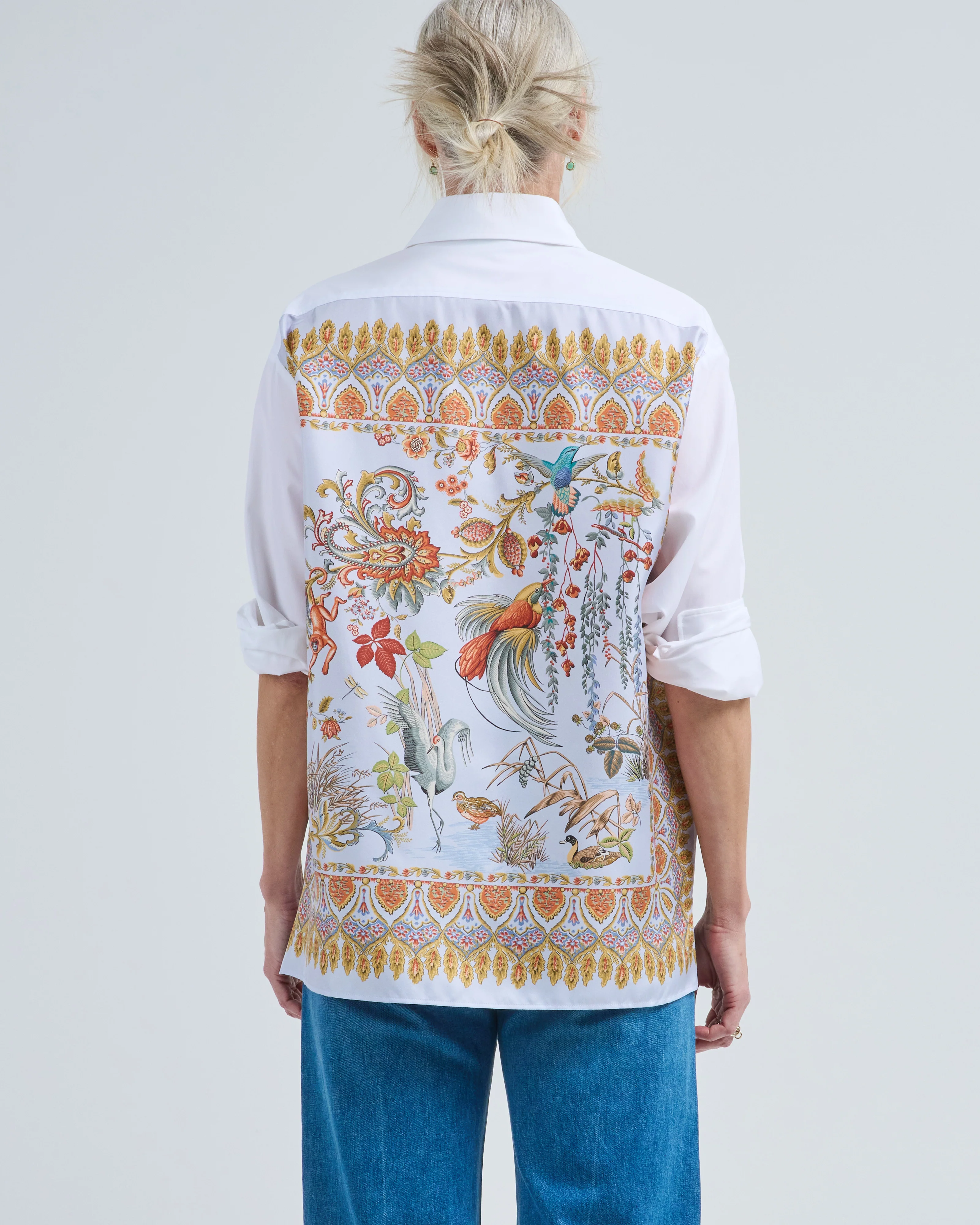 back printed loose fit shirt - Image 4