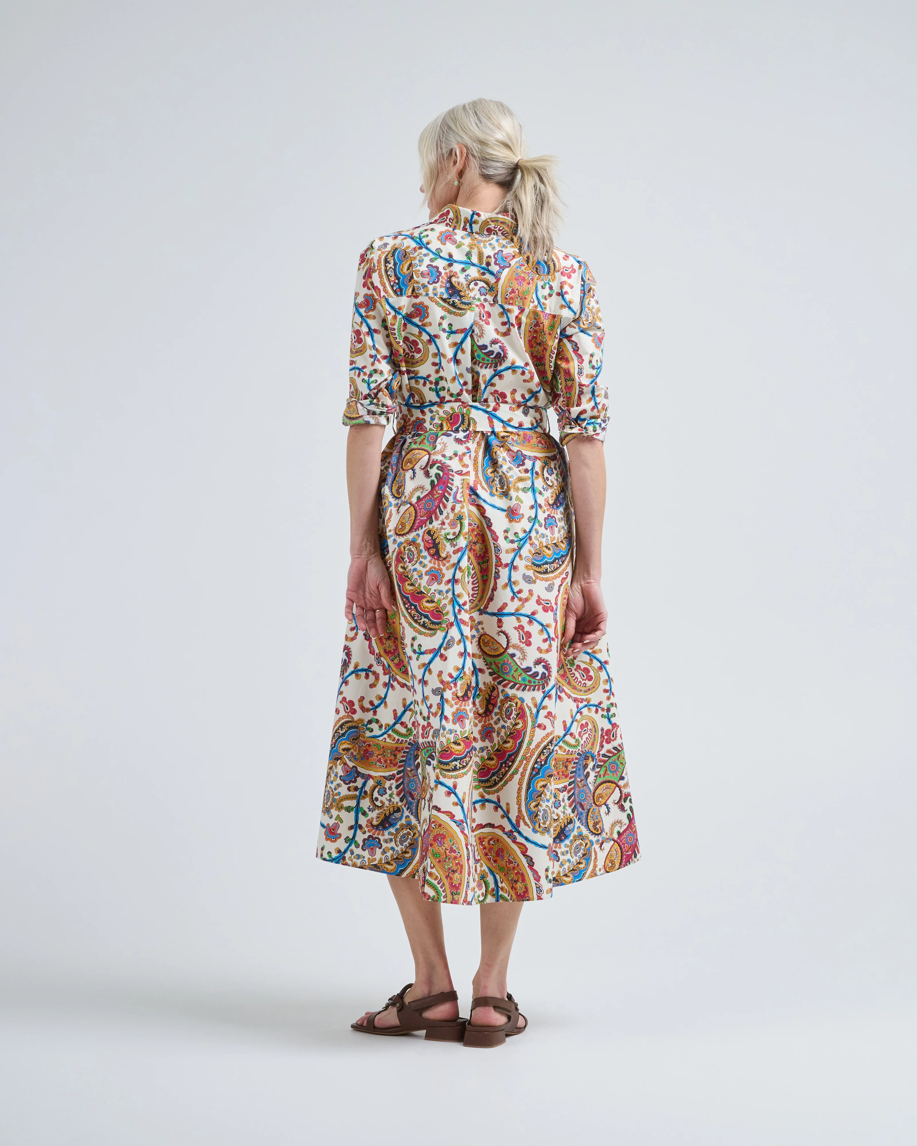 belted midi shirt dress - Image 4