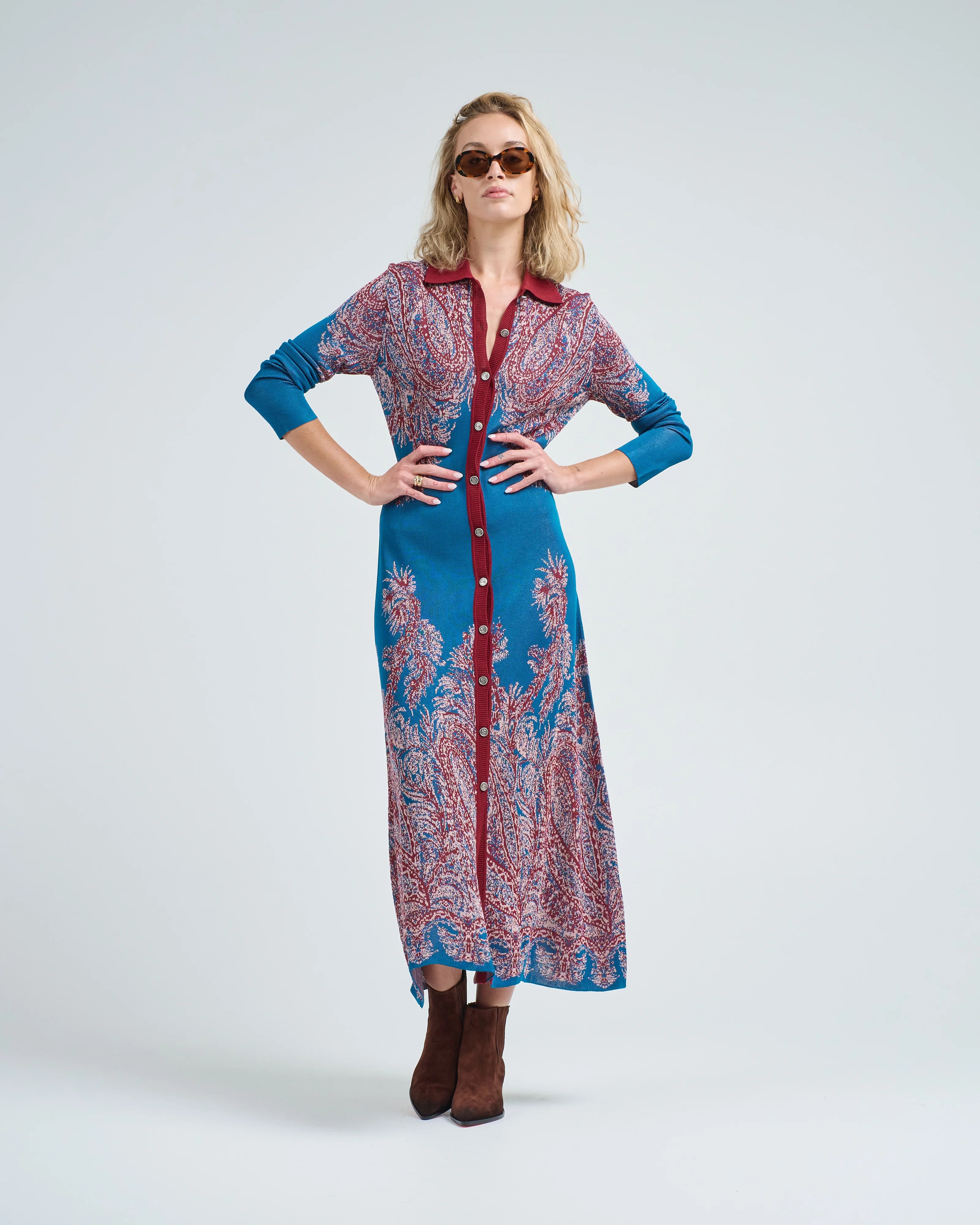 button front knit dress - Image 3