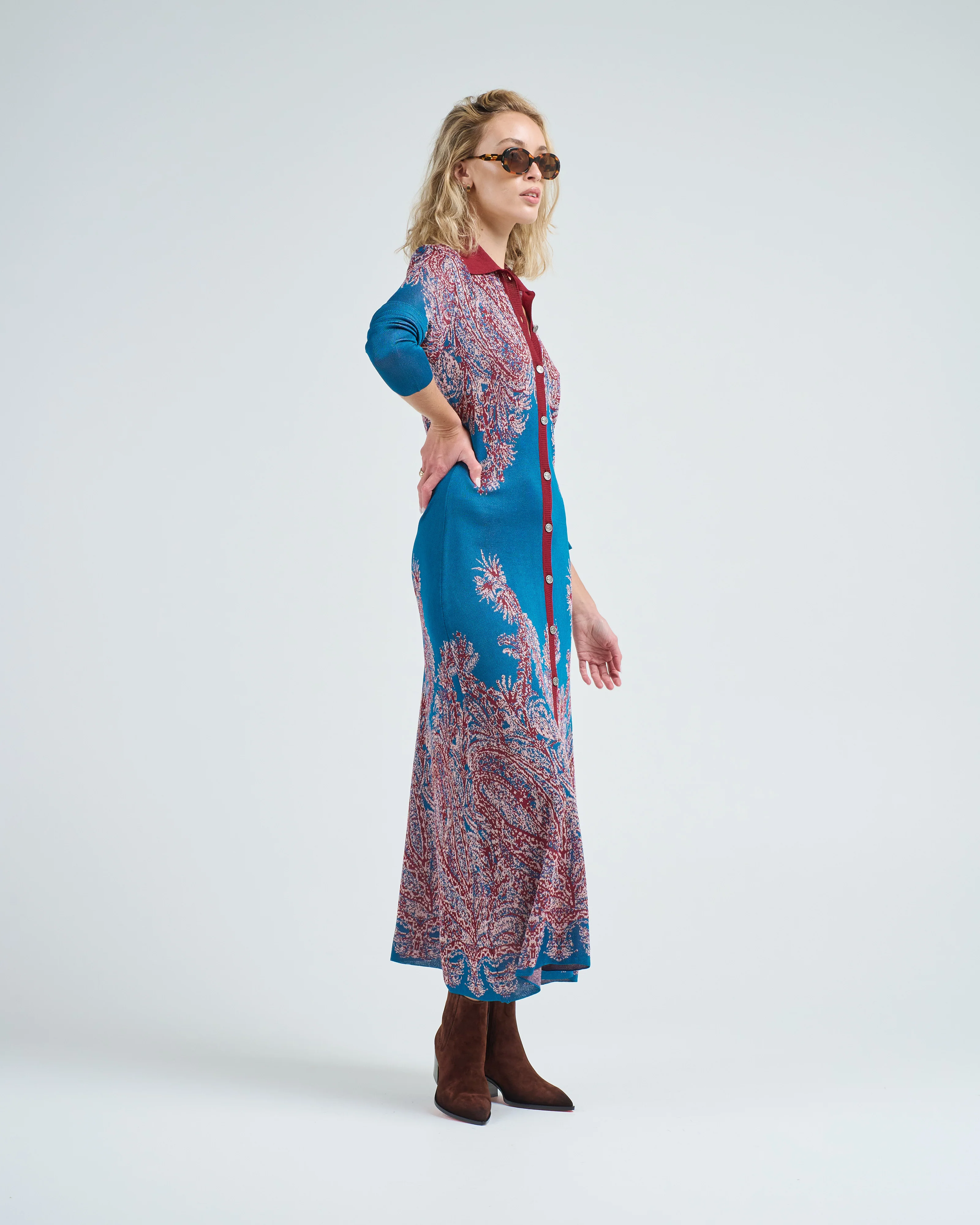 button front knit dress - Image 4