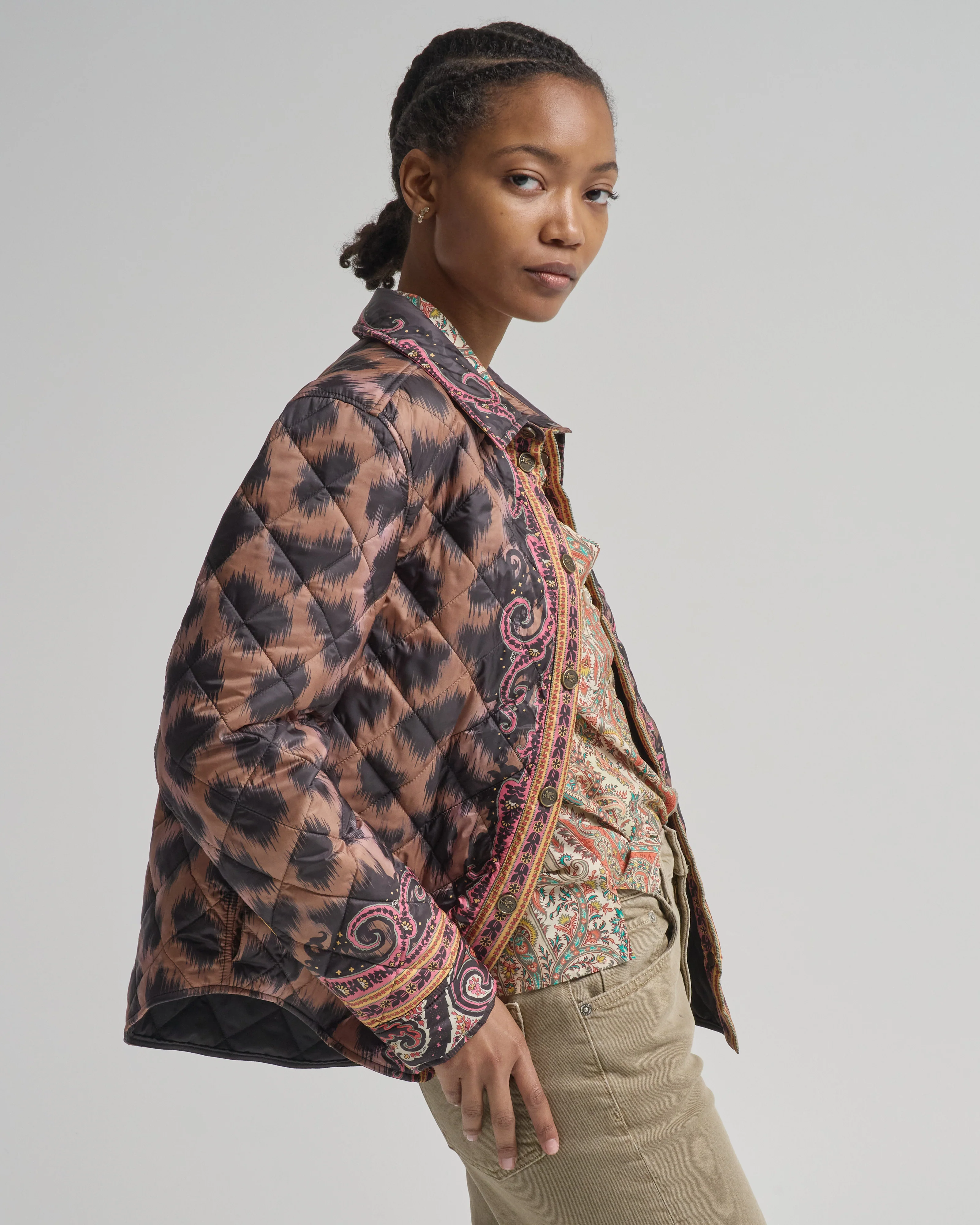 down jacket with rounded hem - Image 2