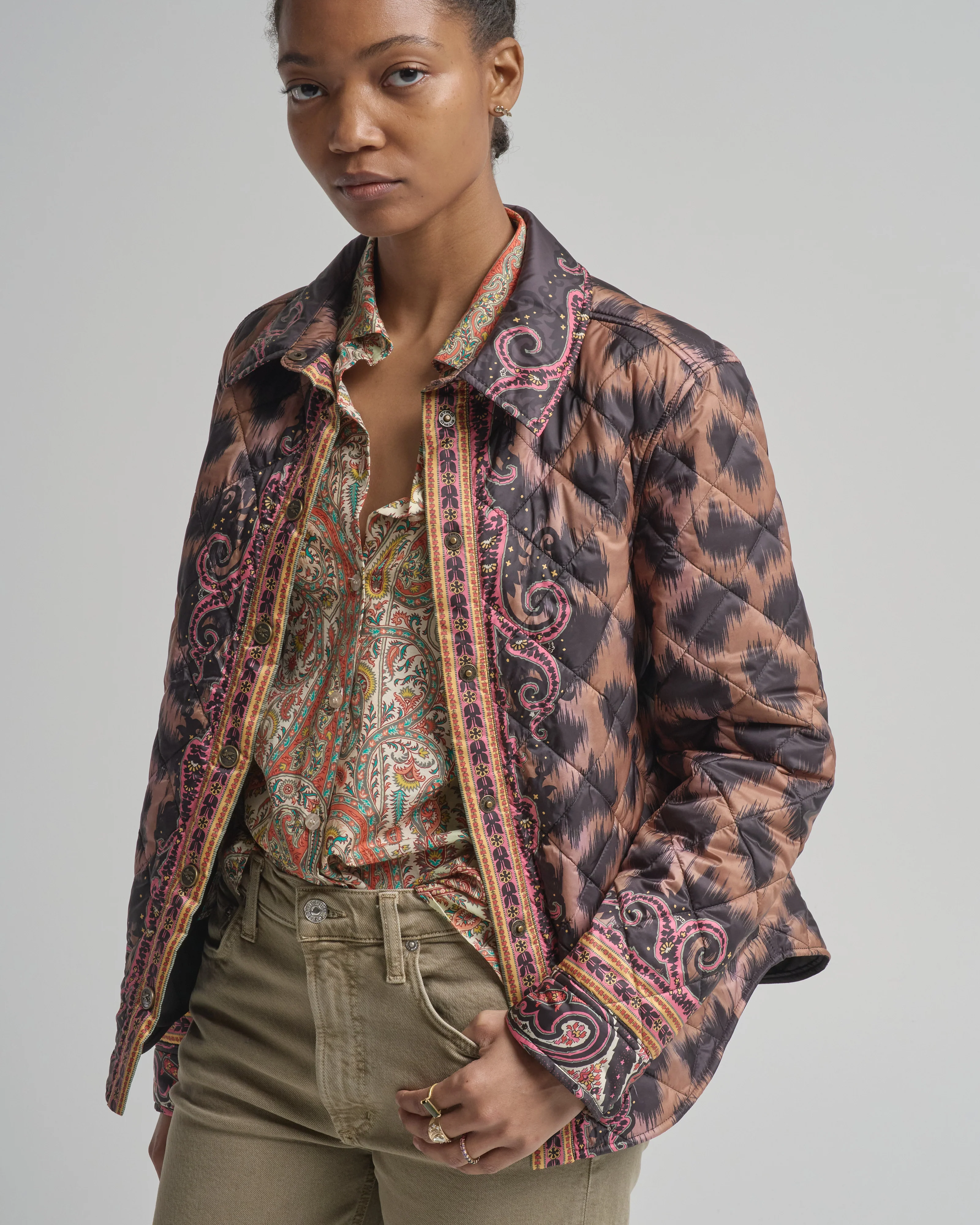 down jacket with rounded hem - Image 4
