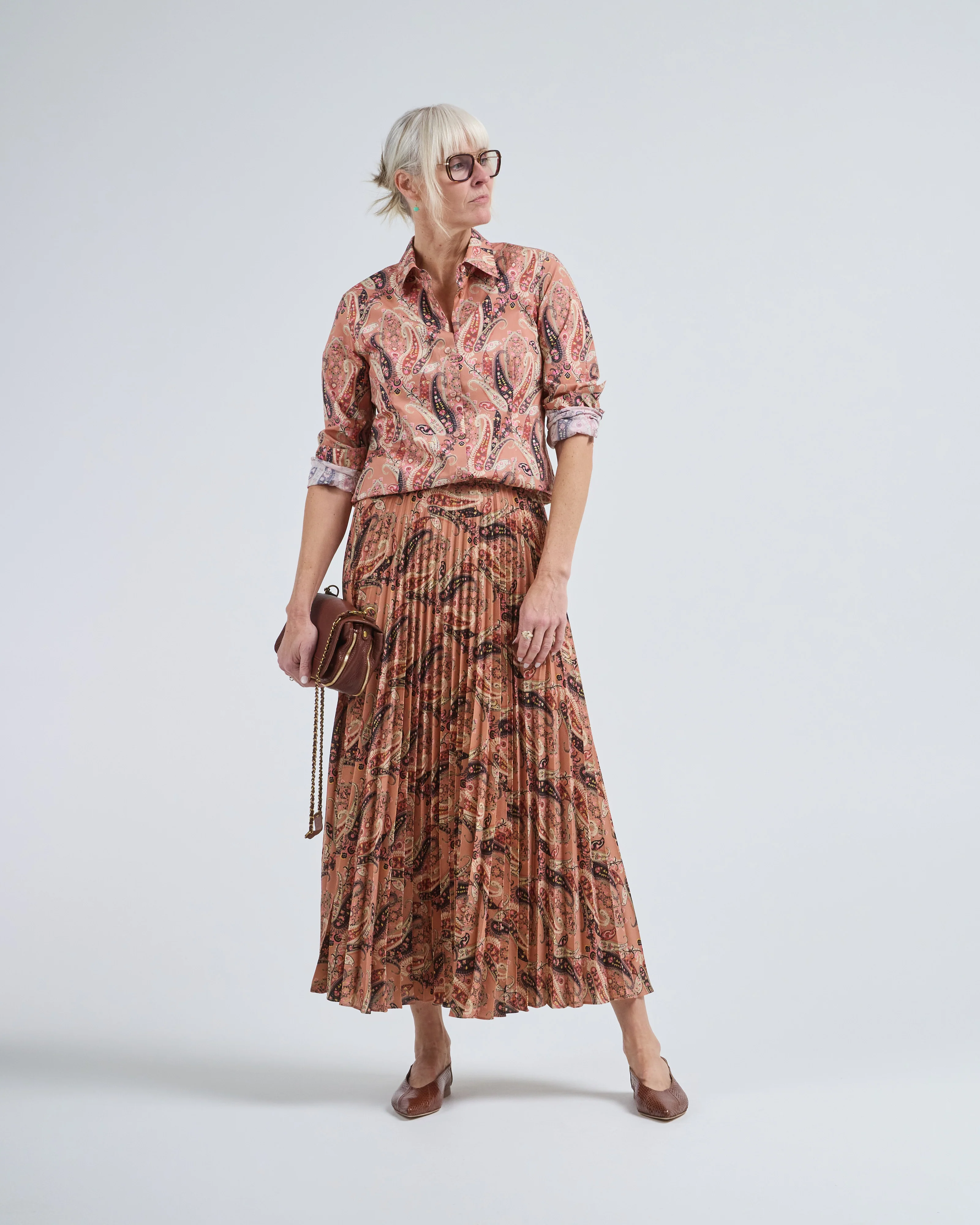 printed maxi pleated skirt - Image 2