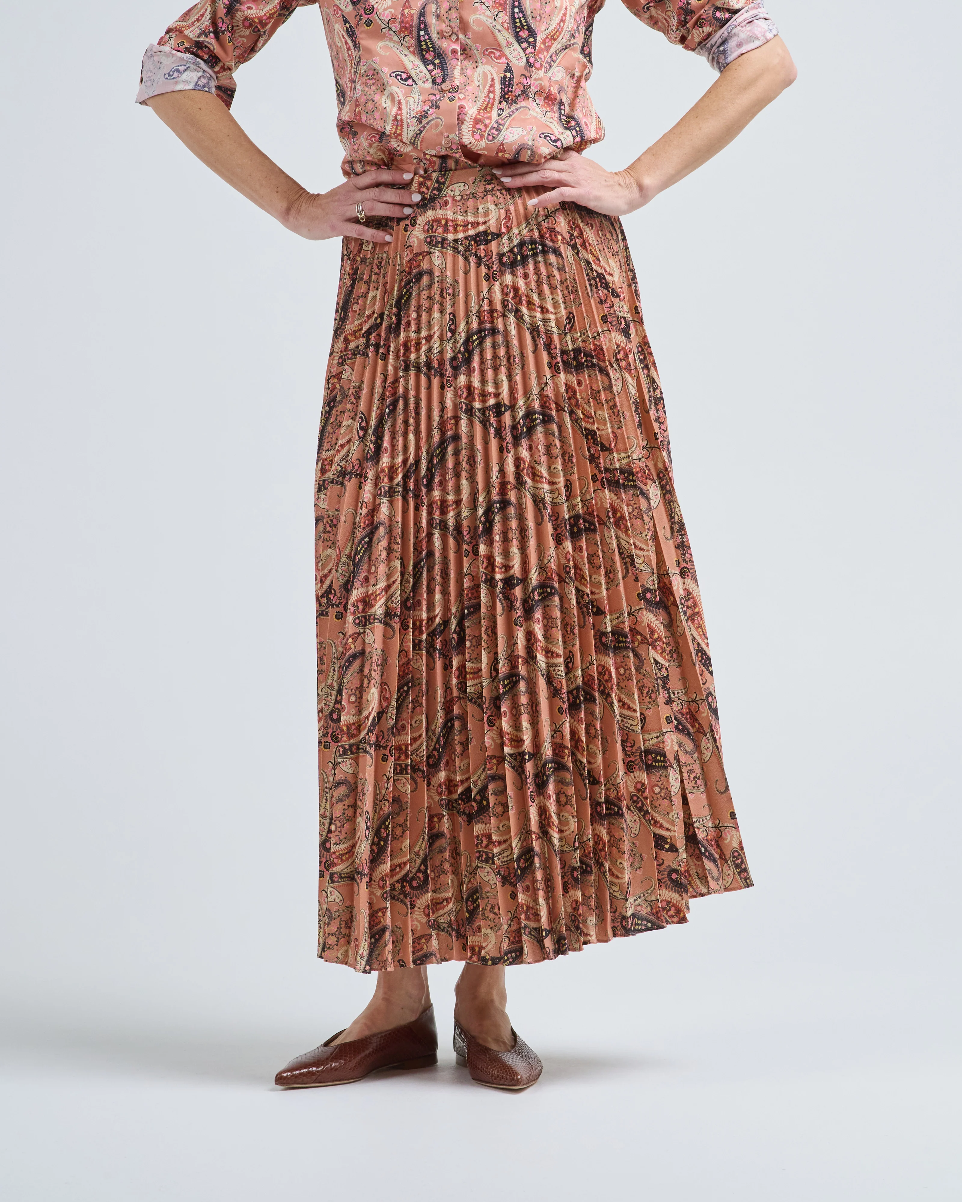 printed maxi pleated skirt - Image 3
