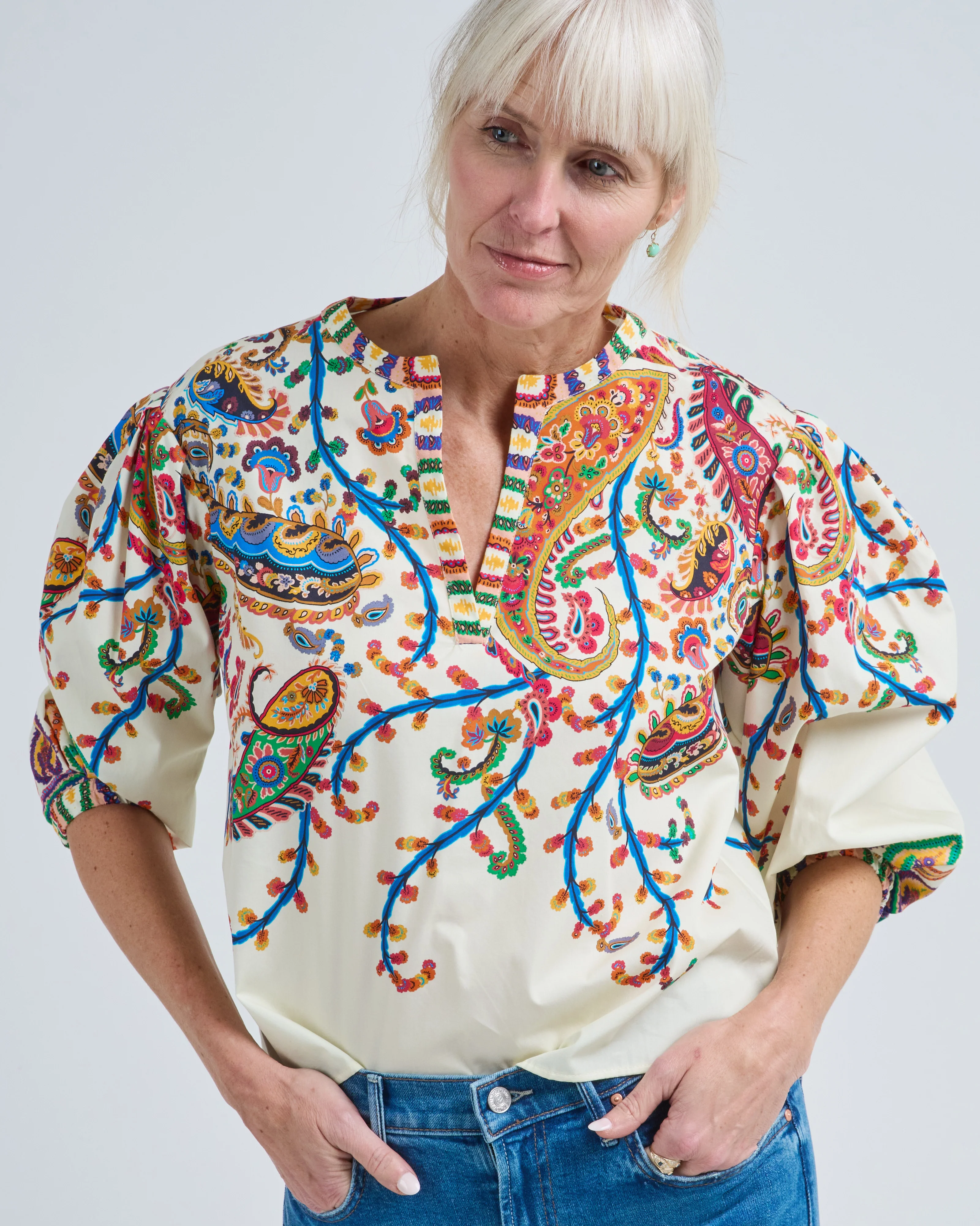 puff sleeve boxy fit top - Image 4