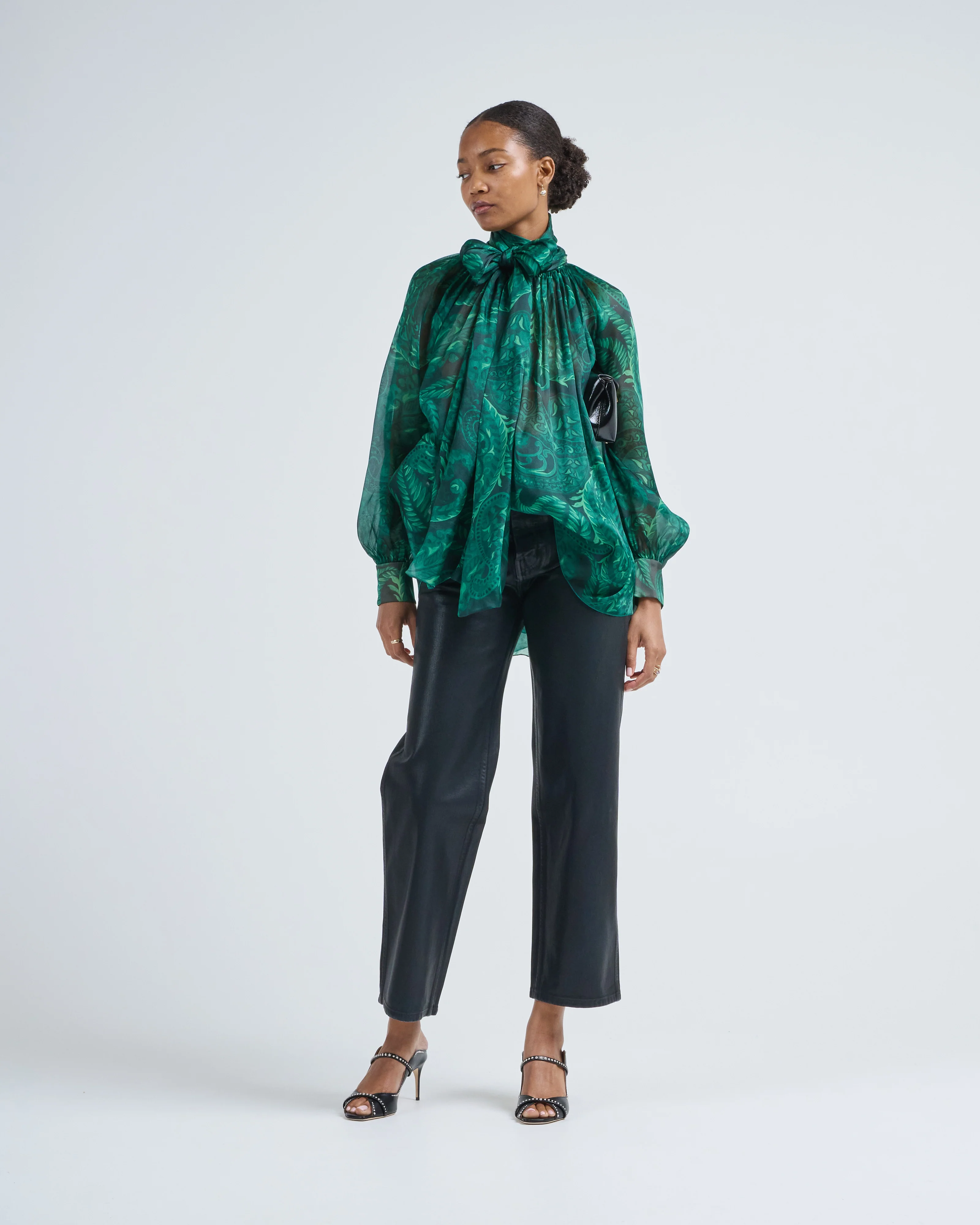ruched top with scarf - Image 2