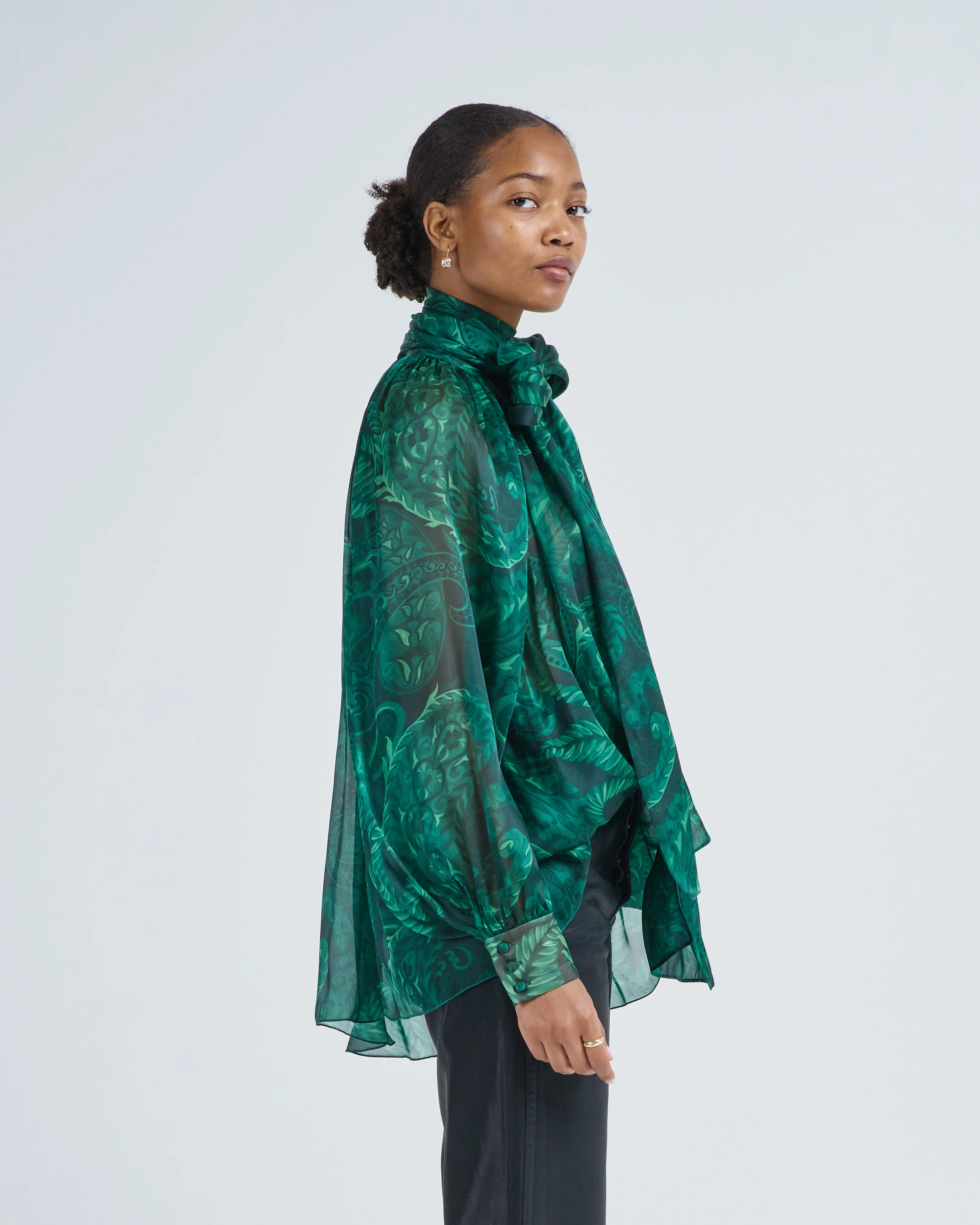 ruched top with scarf - Image 3