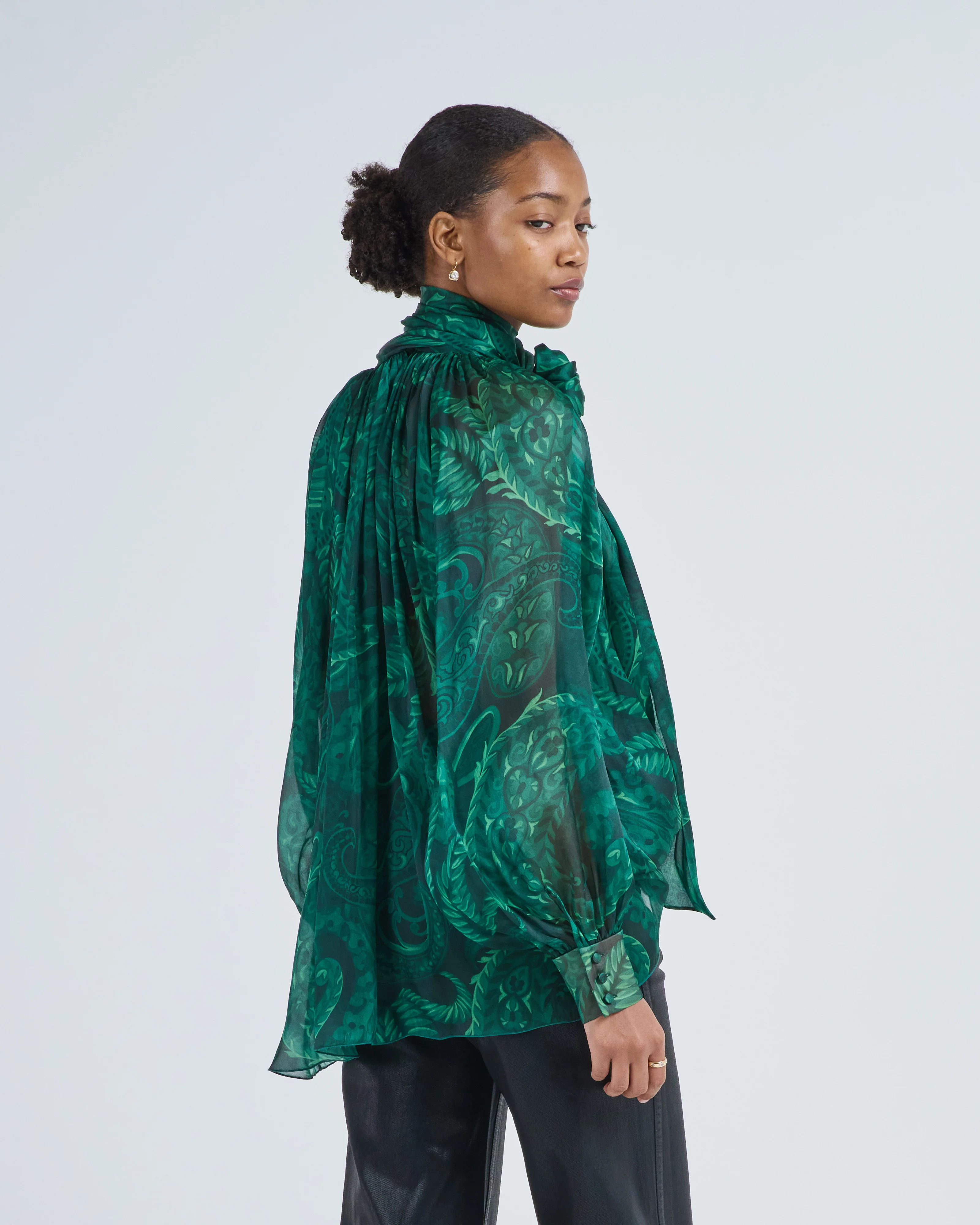 ruched top with scarf - Image 4
