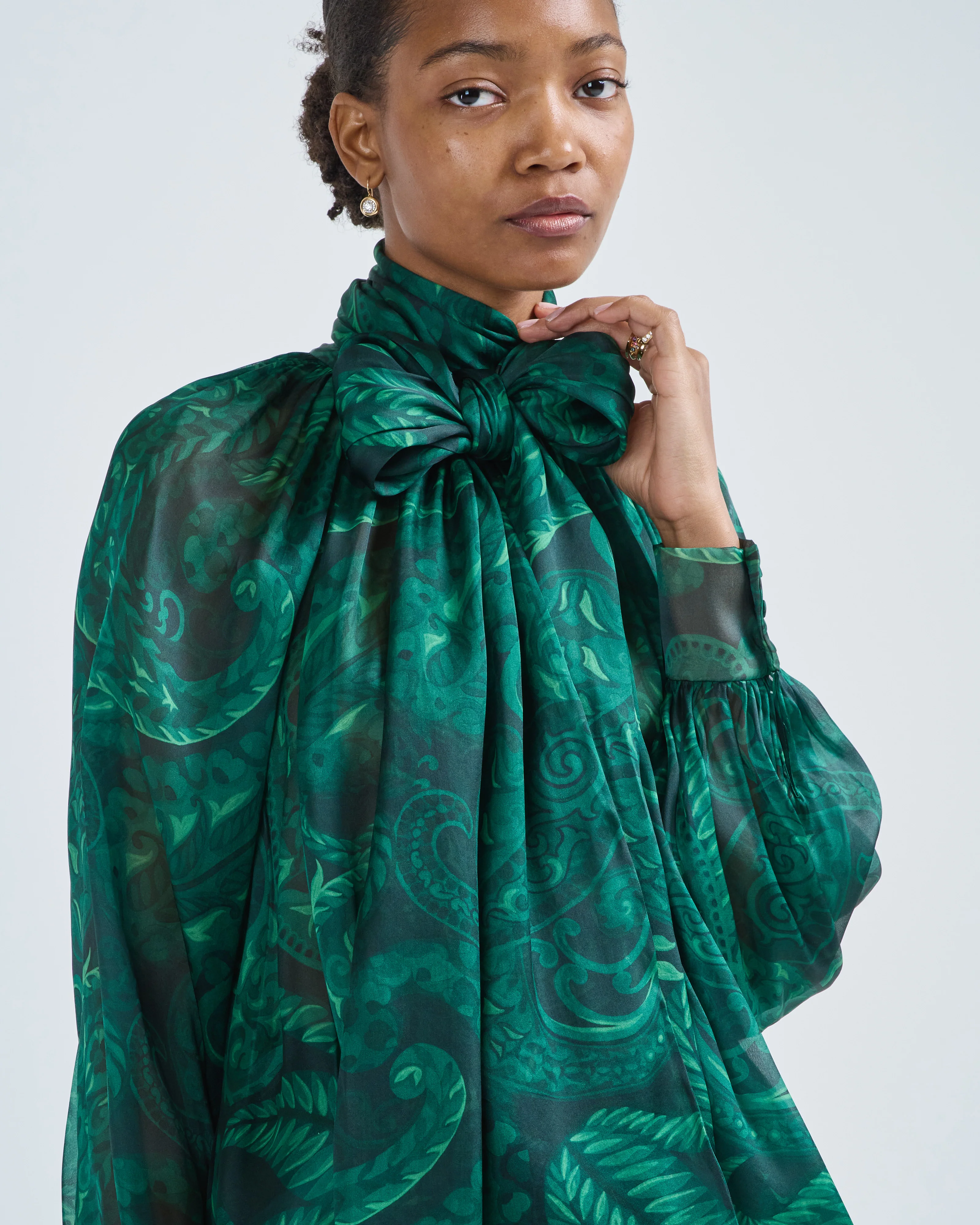 ruched top with scarf - Image 5